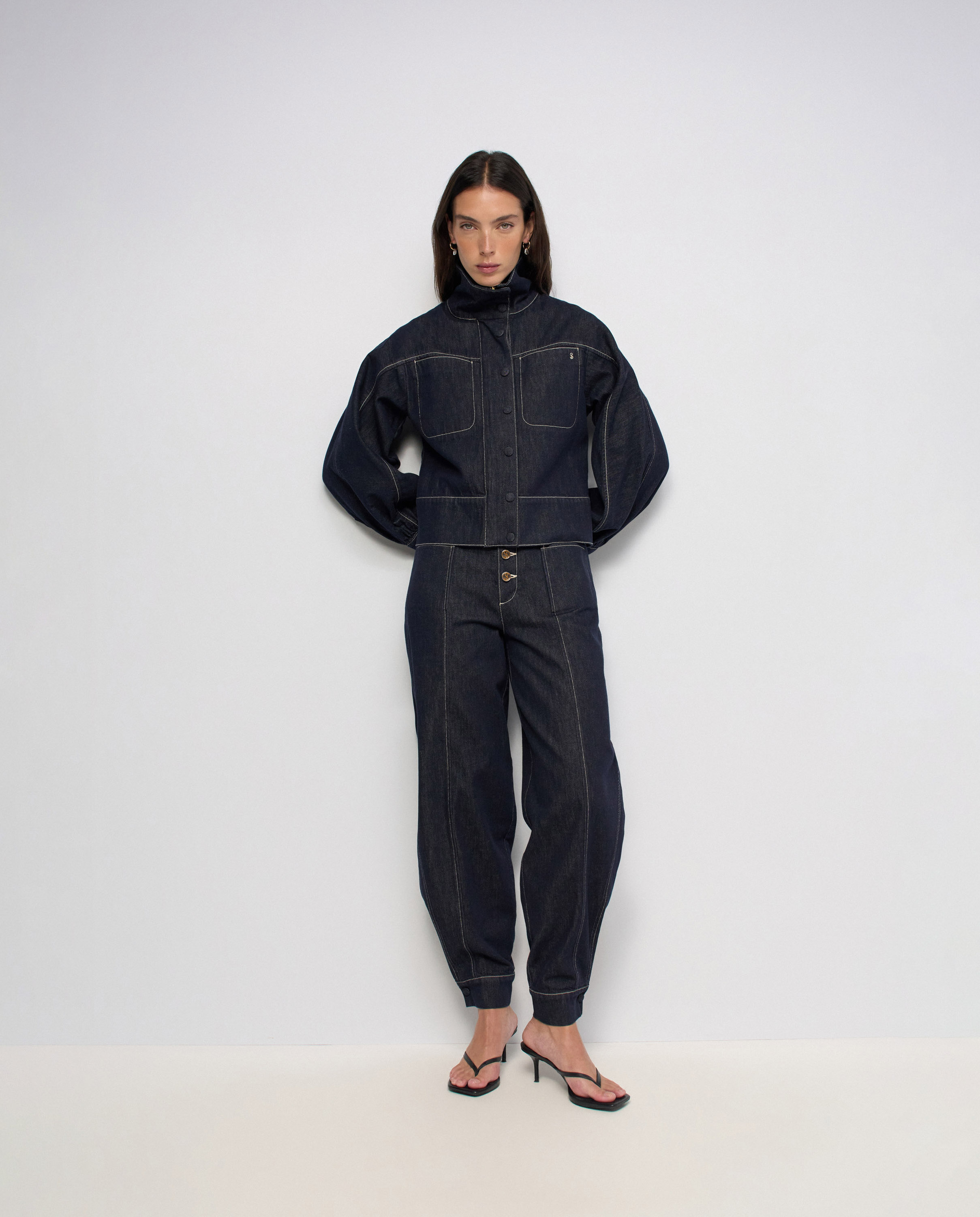 Vaqueros barrel en raw denim de mujer - Salsa Jeans - Azul Azul-1