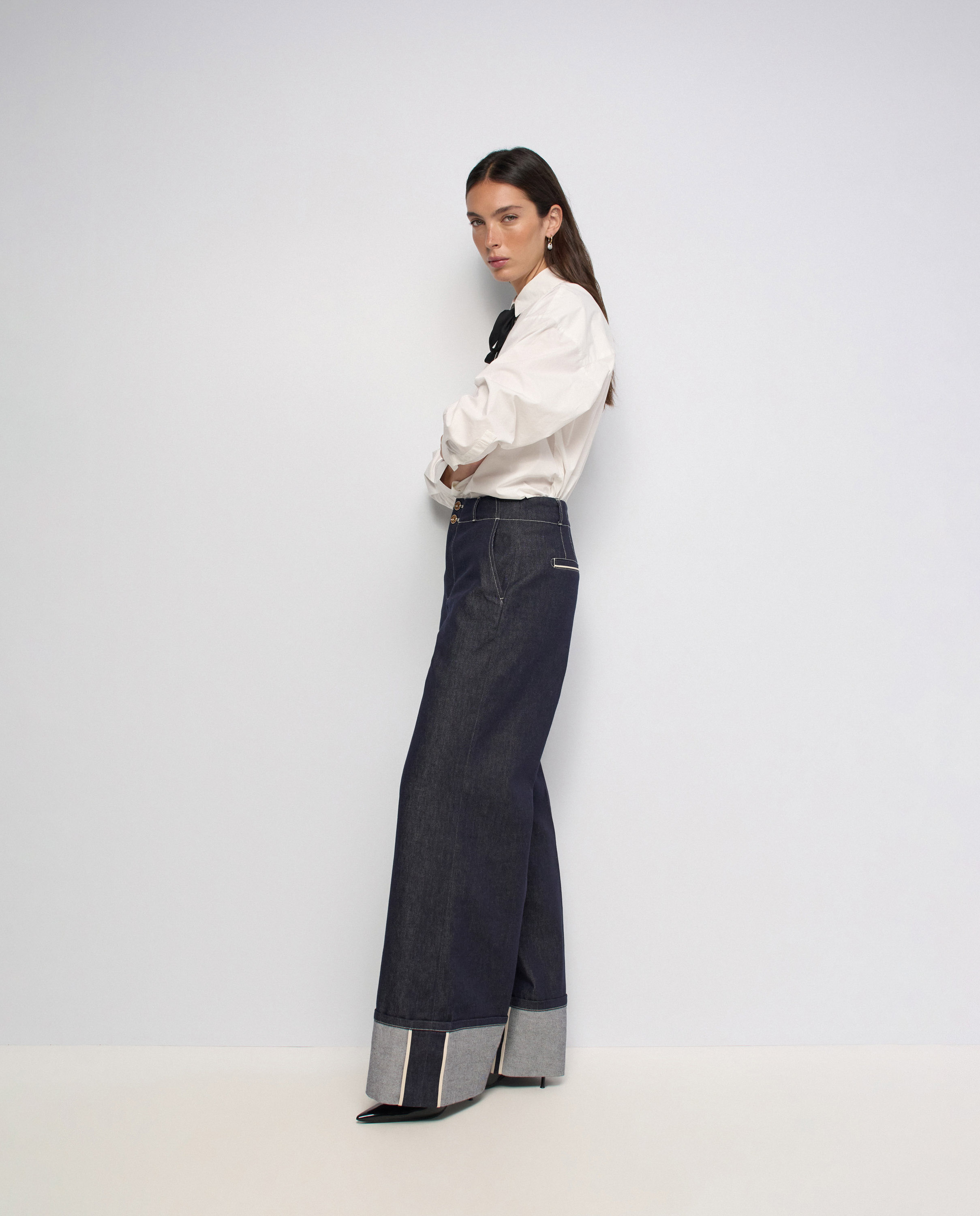 Vaqueros wide leg en raw denim de mujer - Salsa Jeans - Azul Azul-2