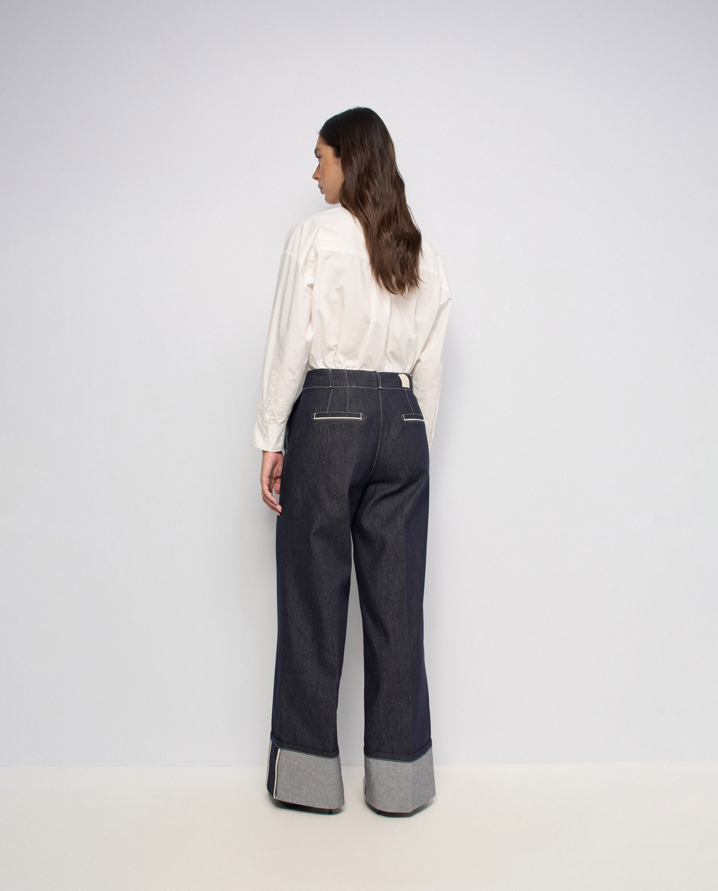 Vaqueros wide leg en raw denim de mujer - Salsa Jeans - Azul Azul-3