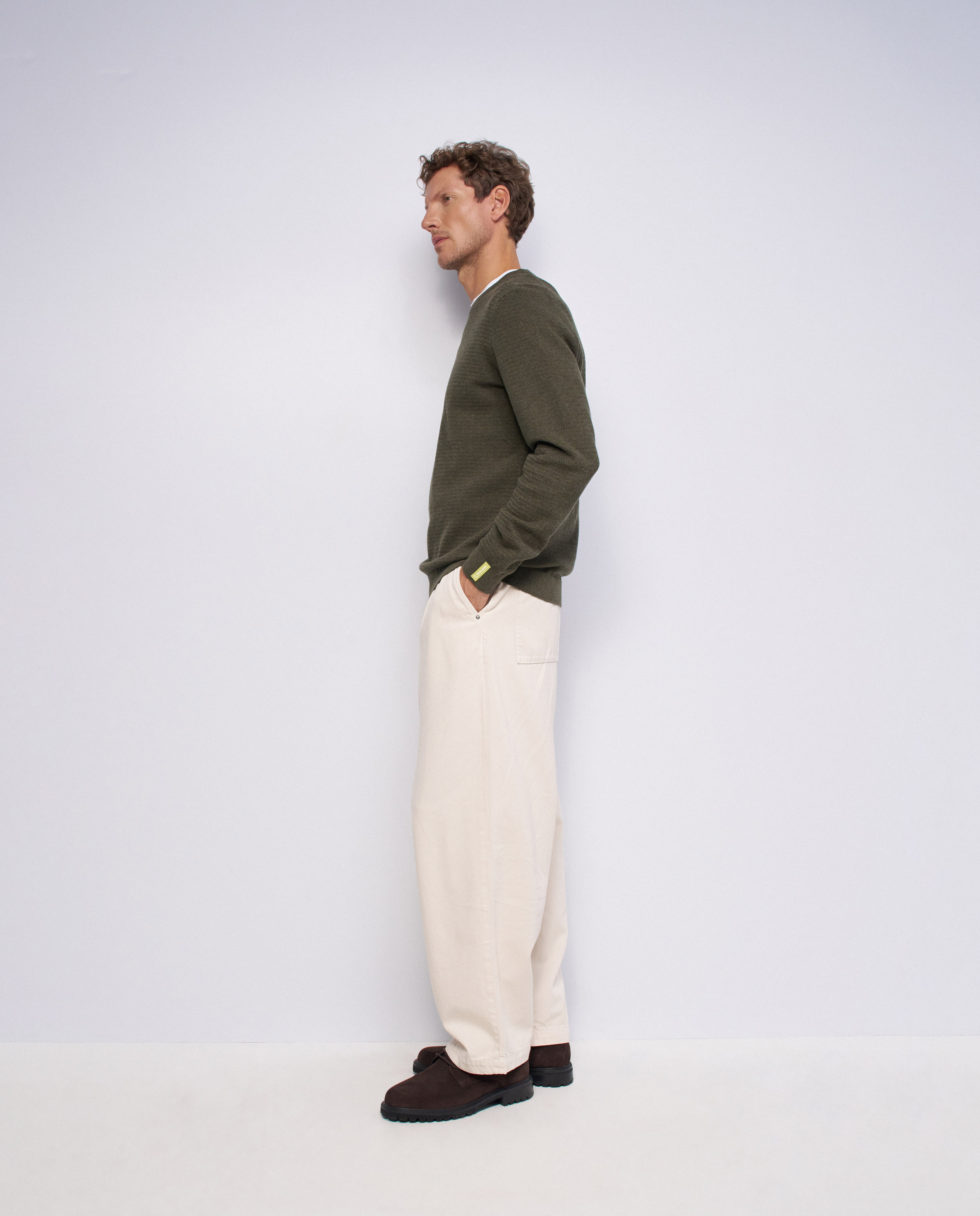 Sudadera de punto texturizado de hombre - Salsa Jeans - Verde Verde-2