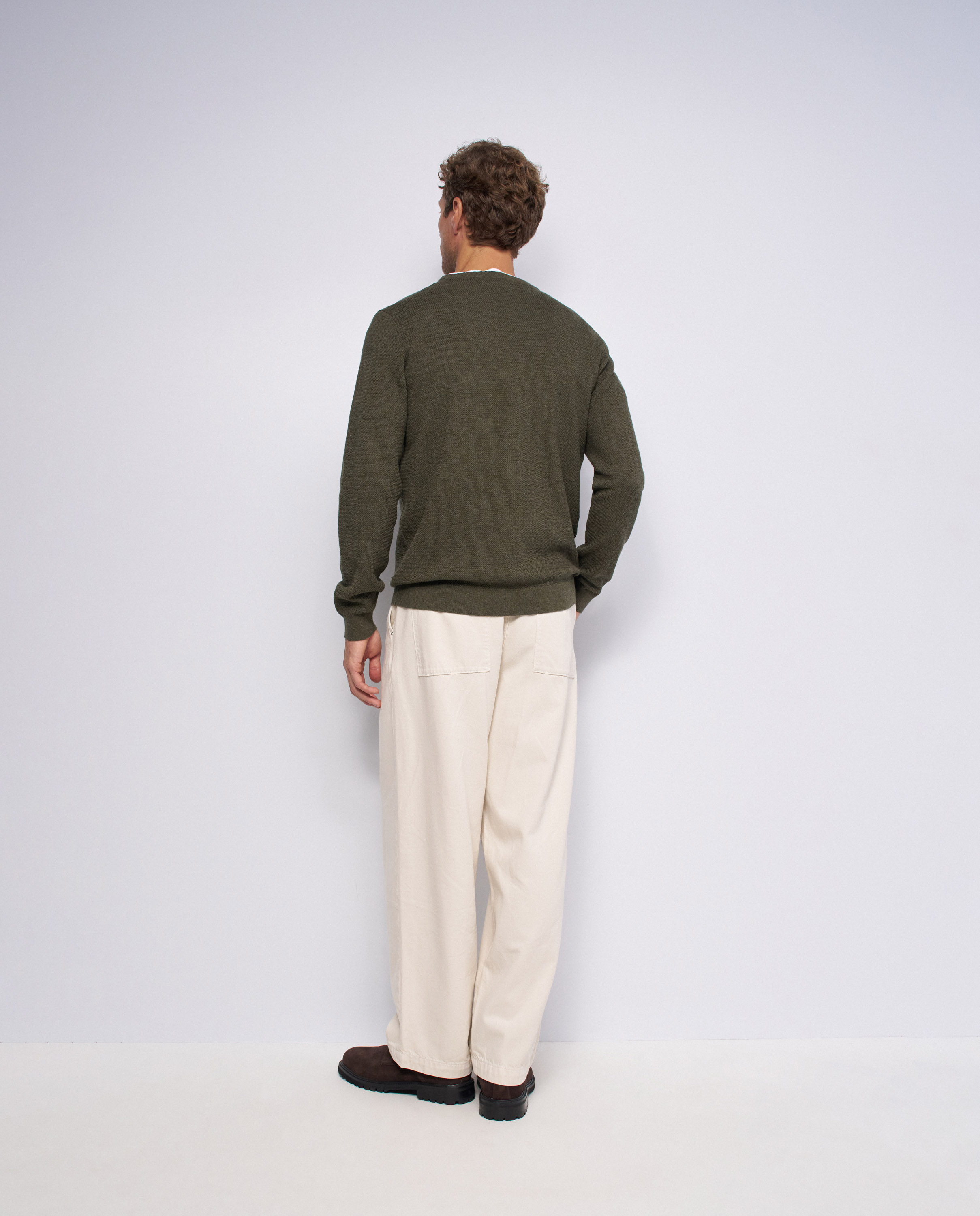 Sudadera de punto texturizado de hombre - Salsa Jeans - Verde Verde-3