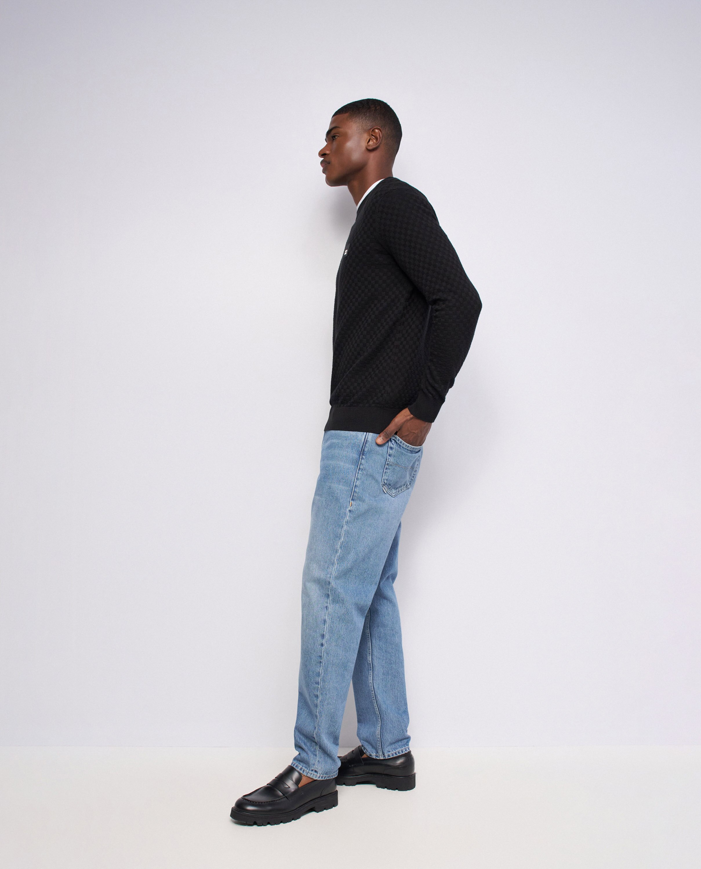 Imagen 2 de Sudadera de punto tricotado de hombre - Salsa Jeans - Negro Negro