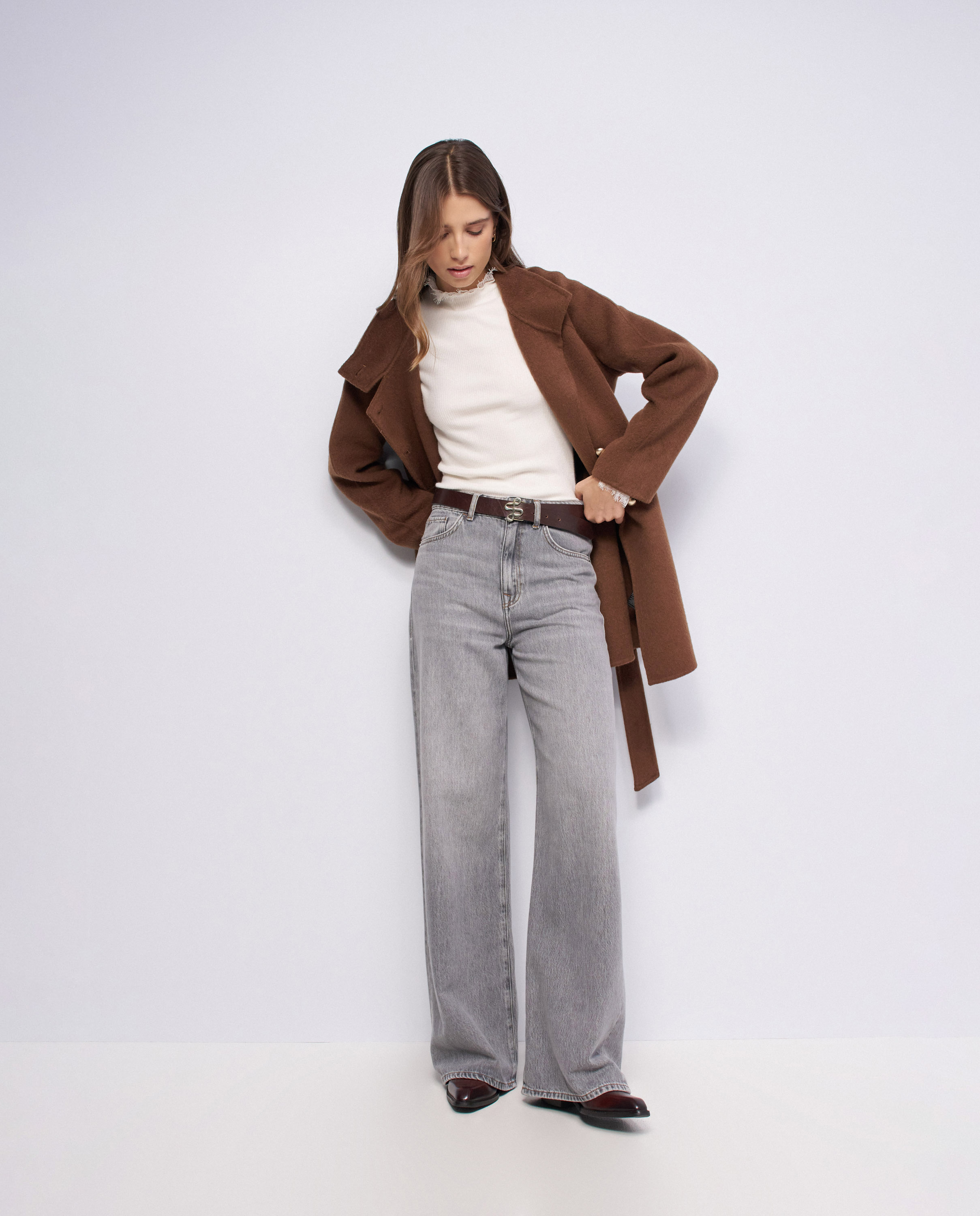 Jersey de punto canalé con encaje de mujer - Salsa Jeans - Natural Natural-5