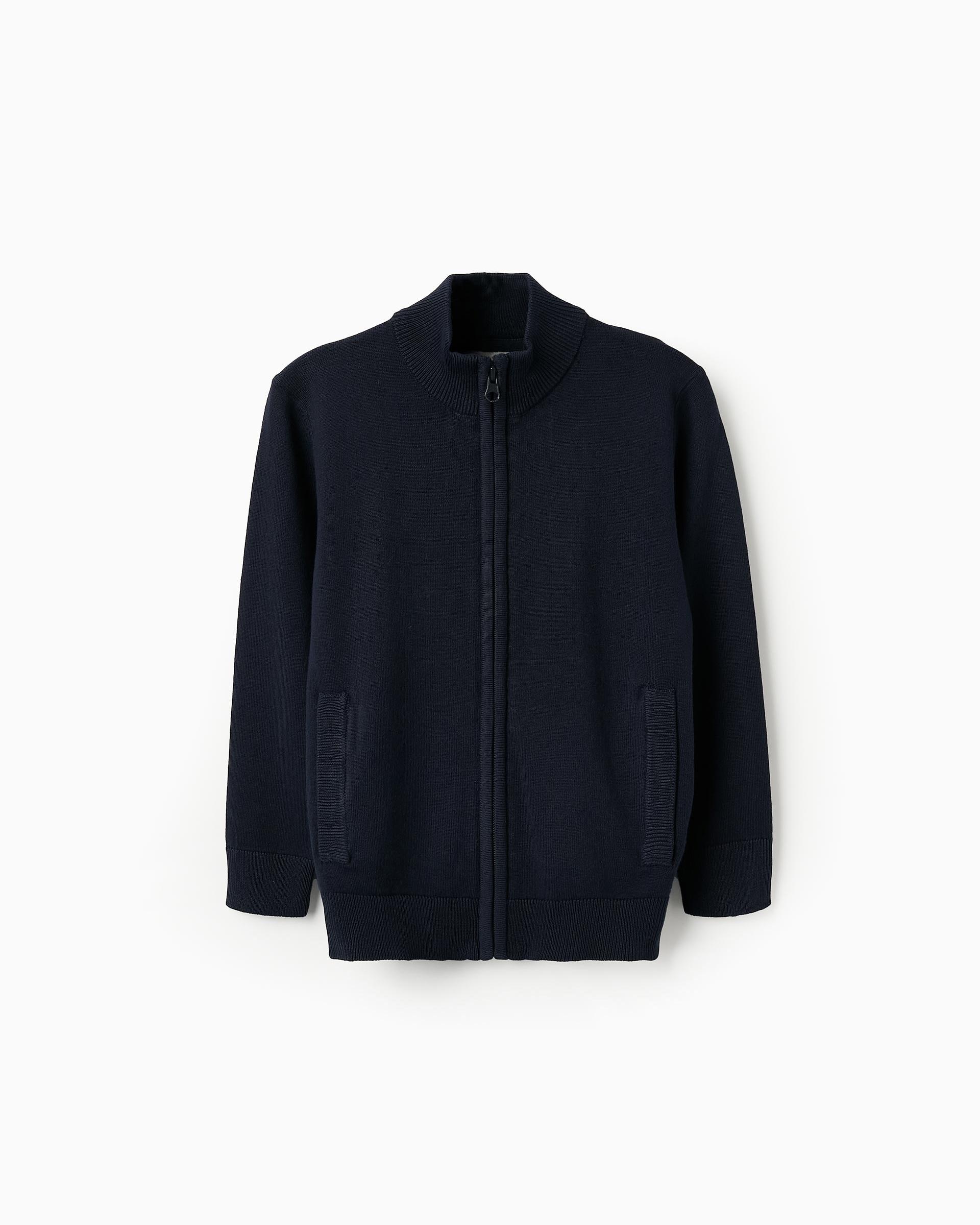Imagen 1 de Chaqueta punto de niño con cremallera - Zippy - Azul marino Azul marino