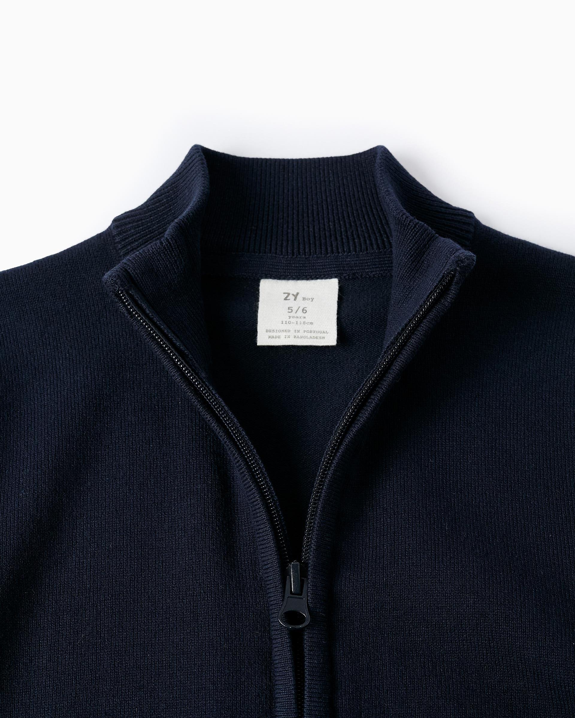 Imagen 4 de Chaqueta punto de niño con cremallera - Zippy - Azul marino Azul marino
