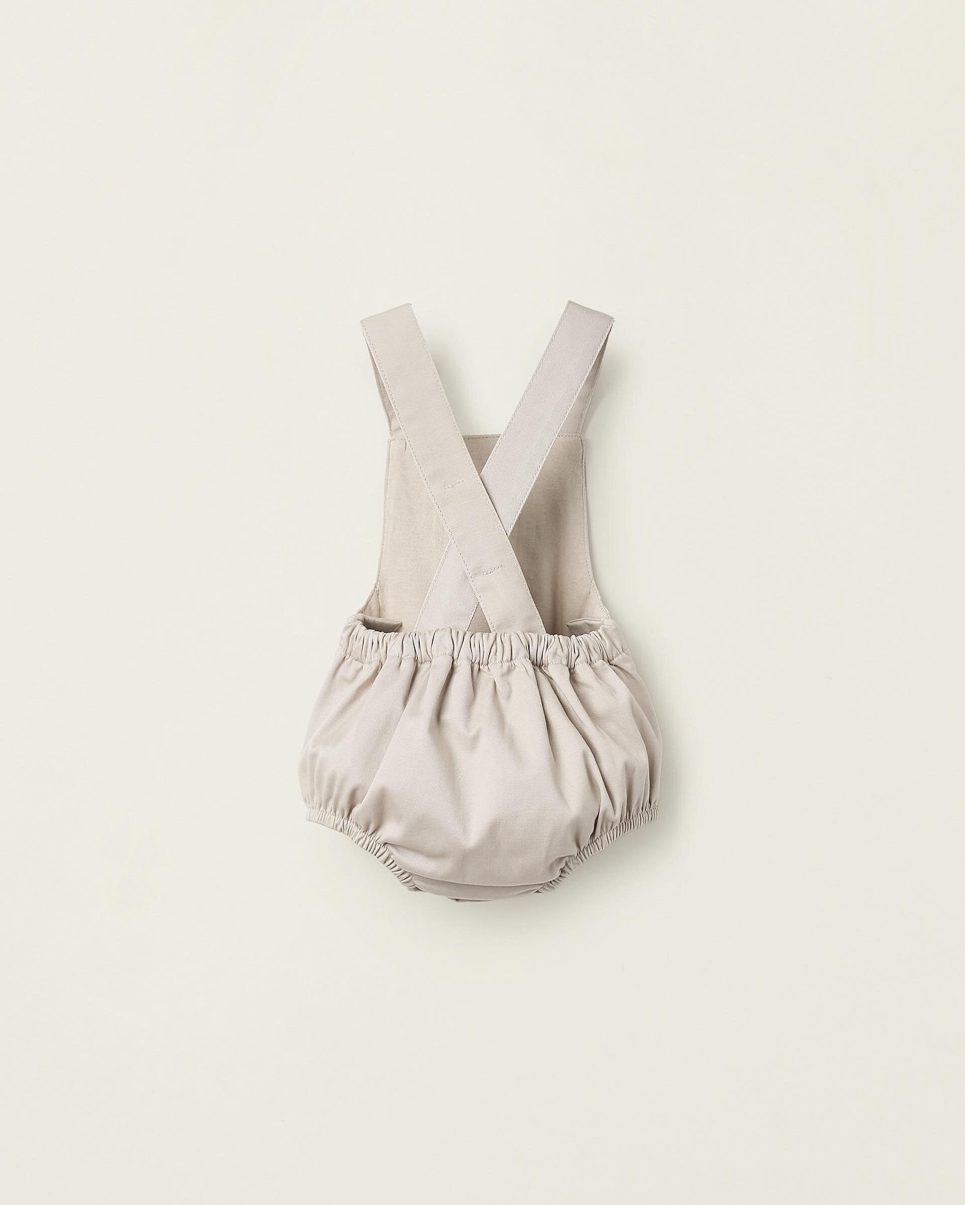 Ranita de bebé de sarga con tirantes ajustables - Zippy - Beige Beige-2
