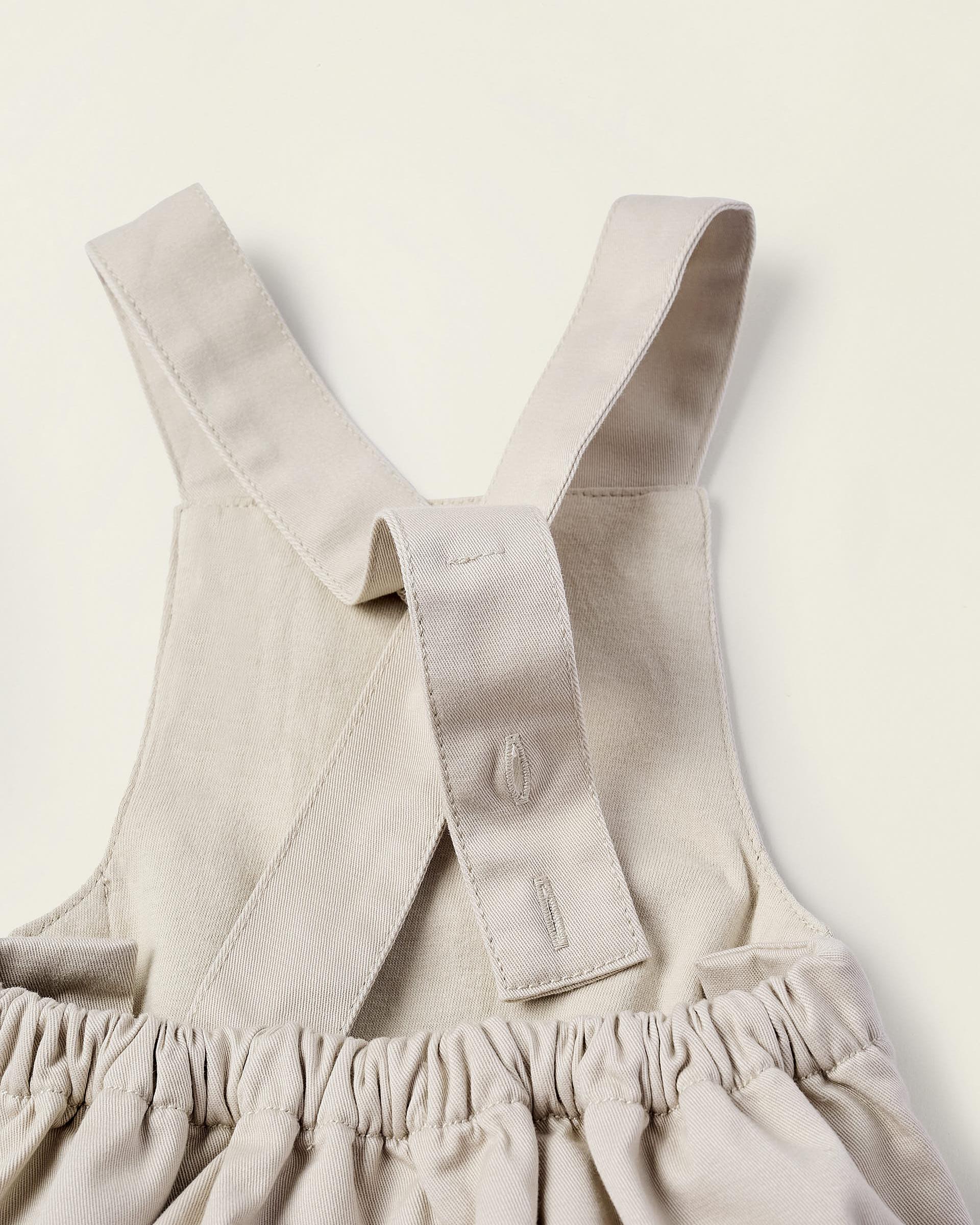 Ranita de bebé de sarga con tirantes ajustables - Zippy - Beige Beige-4