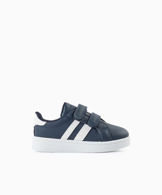Imagen 0 de Zapatillas deportivas de bebé de color azul con cierre adherente