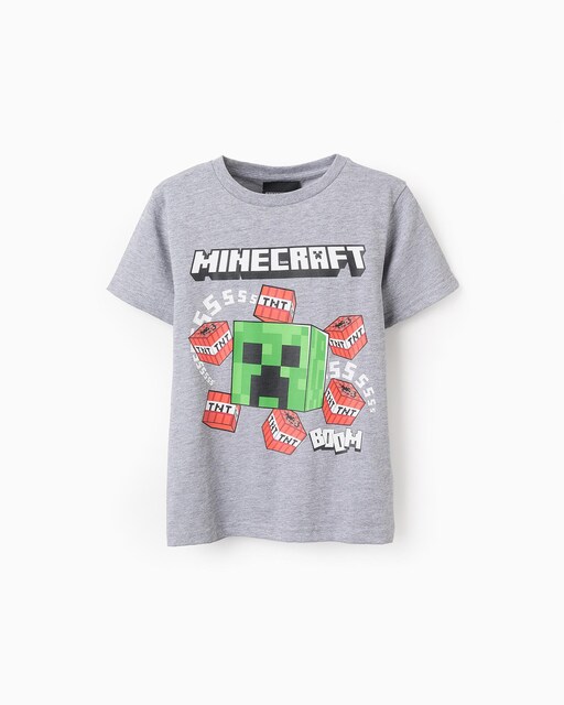 Imagen 0 de Camiseta de niño 100% algodón estampado Minecraft