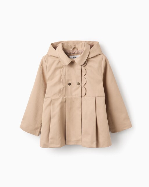Imagen 0 de Parka de niña plisada y capucha