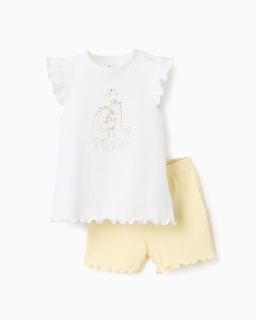 Imagen 0 de Pijama de bebé niña 2 piezas de canalé