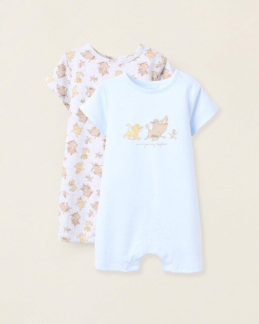 Imagen 0 de Pack de 2 pijamas de bebé niño 100% algodón motivo Rey León