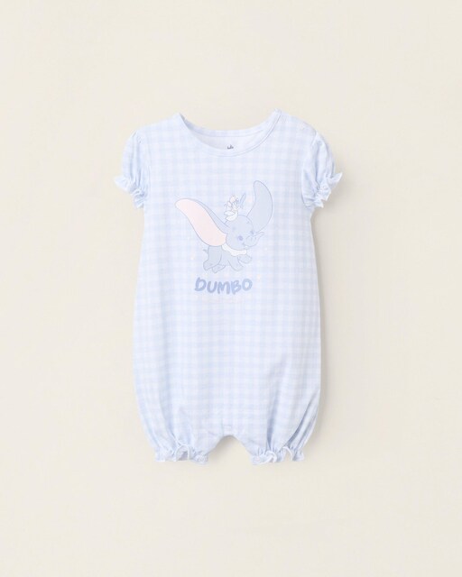 Imagen 0 de Pijama de bebé 100% algodón de cuadros vichy motivo Dumbo