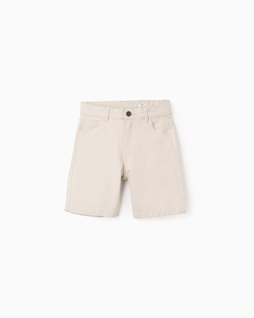 Imagen 0 de Bermuda de niño de sarga con cintura ajustable