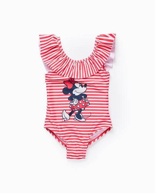 Imagen 0 de Bañador de bebé niña con volante motivo Minnie