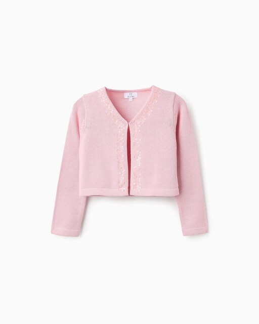Imagen 0 de Chaqueta de niña 100% algodón con lentejuelas