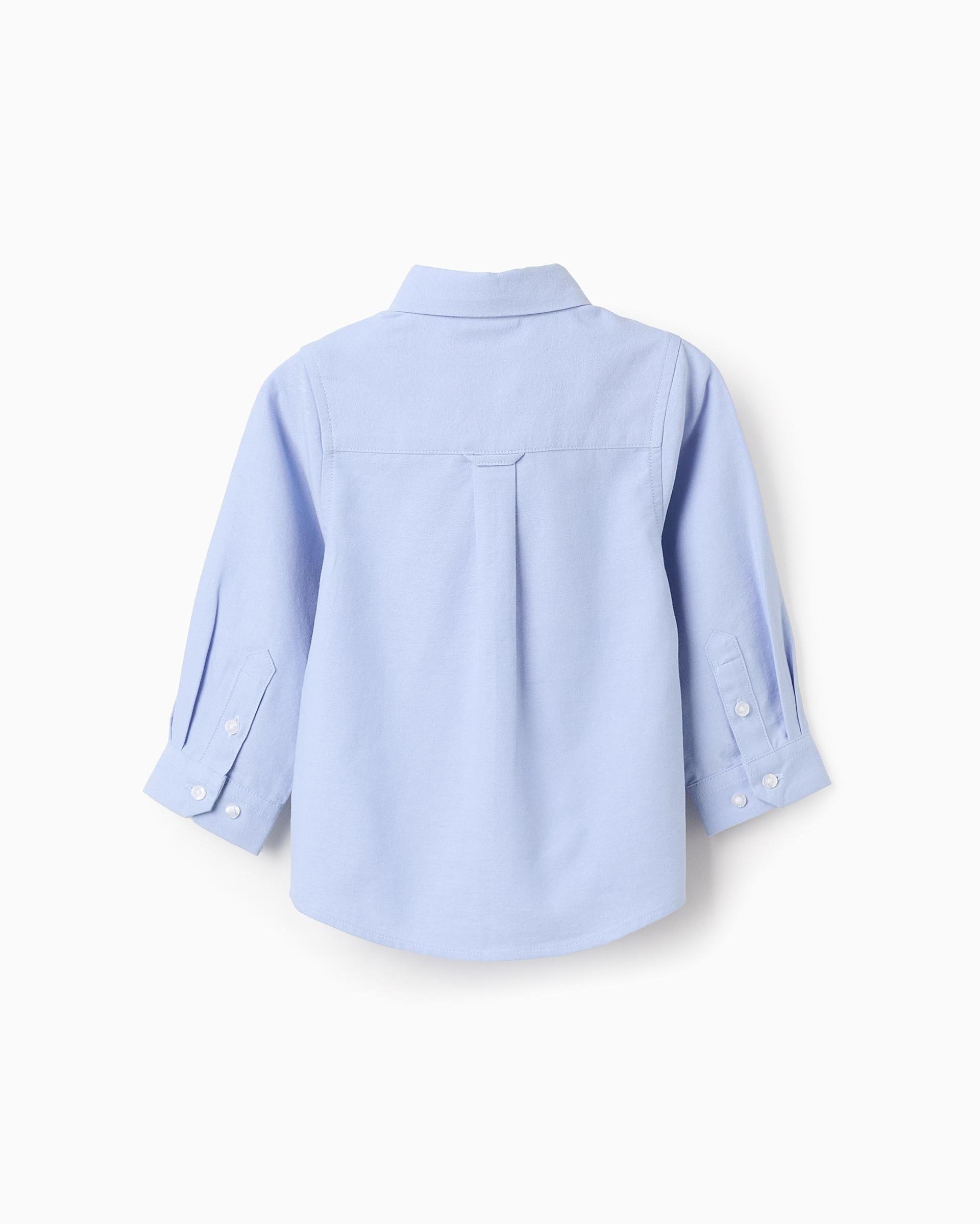Imagen 2 de Camisa de bebé niño en oxford 100% algodón - Zippy - Azul claro Azul claro