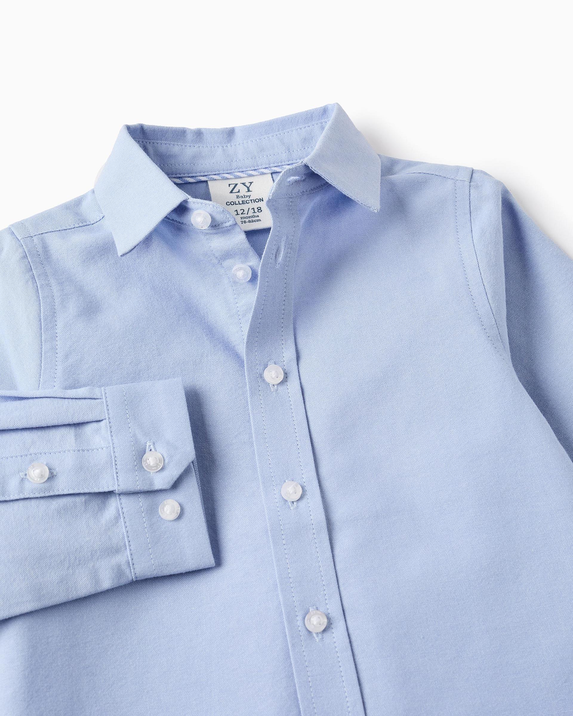 Imagen 3 de Camisa de bebé niño en oxford 100% algodón - Zippy - Azul claro Azul claro
