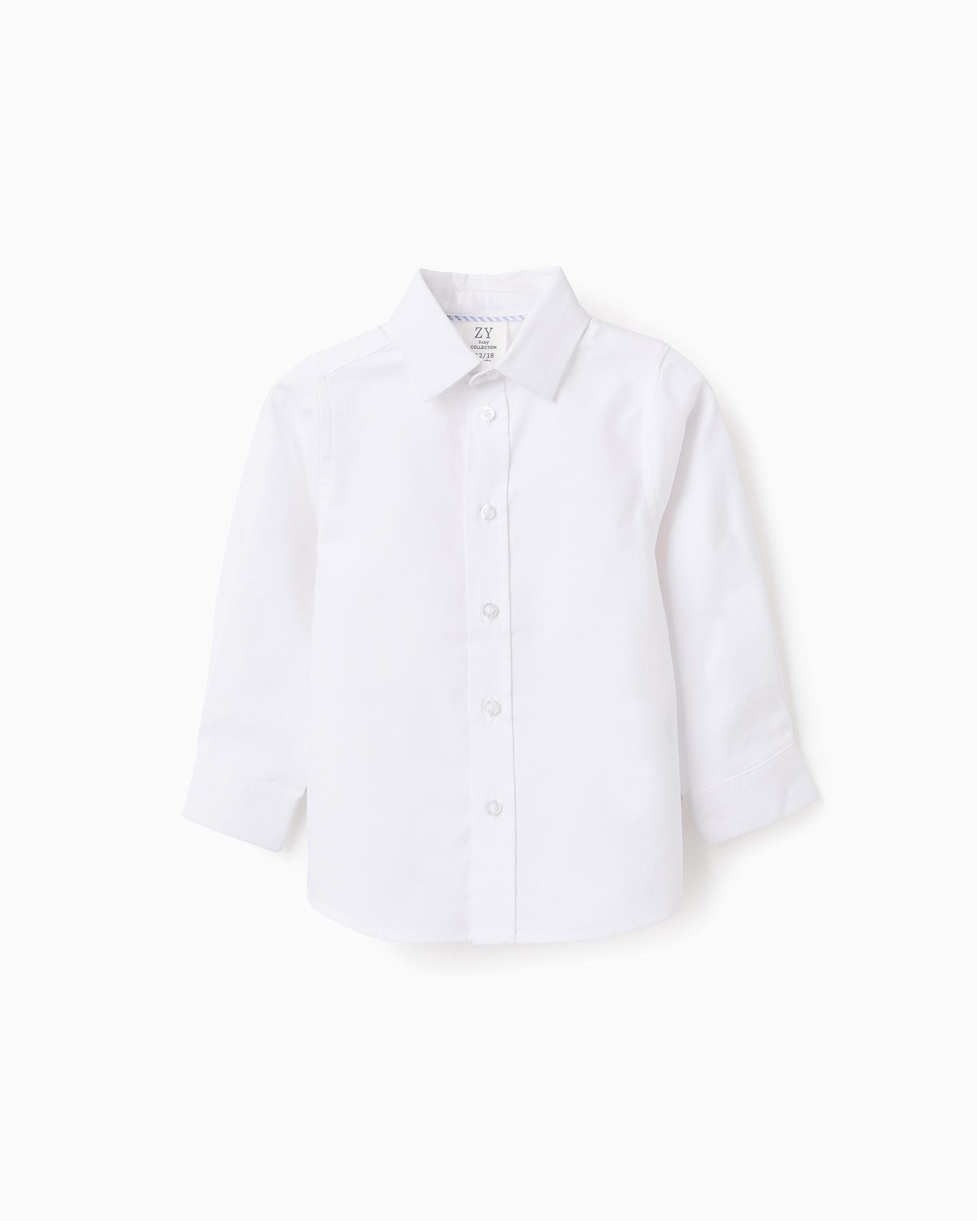Imagen 1 de Camisa de bebé niño en oxford 100% algodón - Zippy - Blanco Blanco