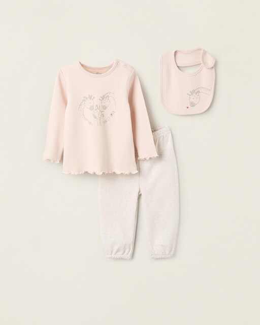 Imagen 0 de Pijama de bebé niña 2 piezas de canalé