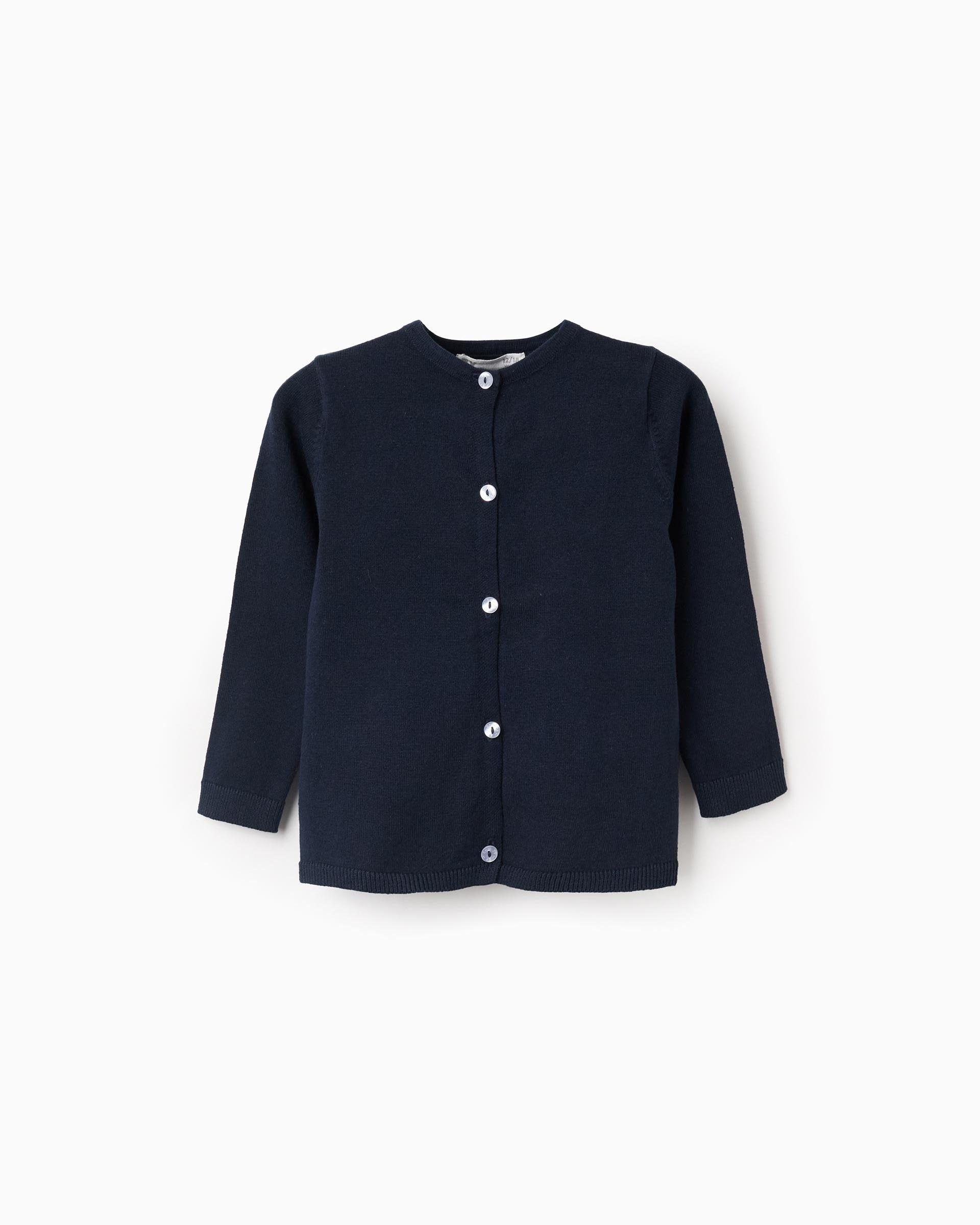 Imagen 1 de Chaqueta de punto de bebé niña con botones - Zippy - Azul marino Azul marino
