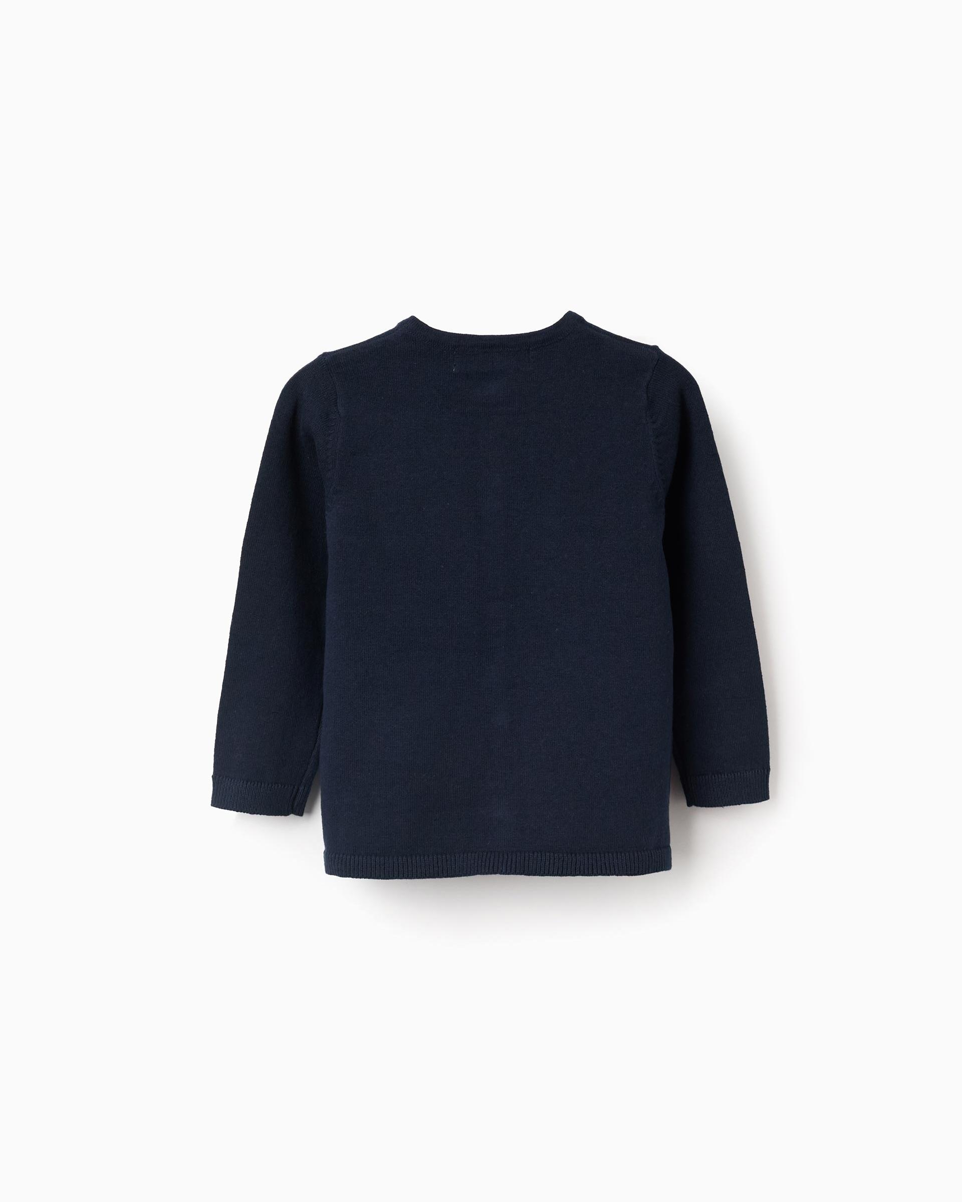 Imagen 3 de Chaqueta de punto de bebé niña con botones - Zippy - Azul marino Azul marino