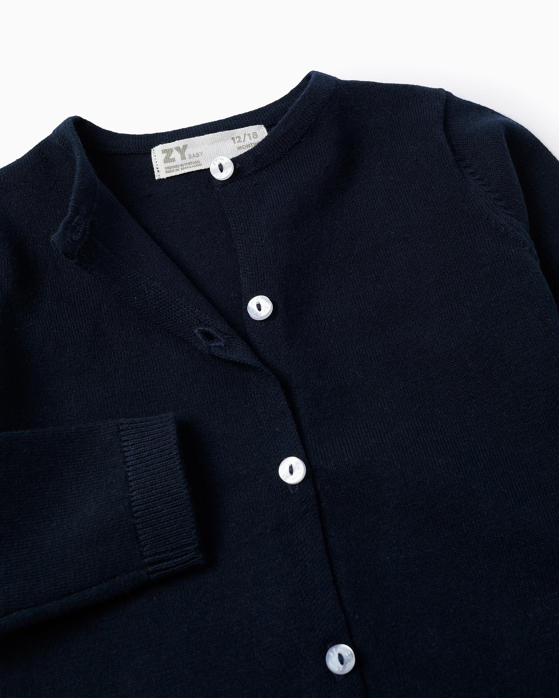 Imagen 2 de Chaqueta de punto de bebé niña con botones - Zippy - Azul marino Azul marino