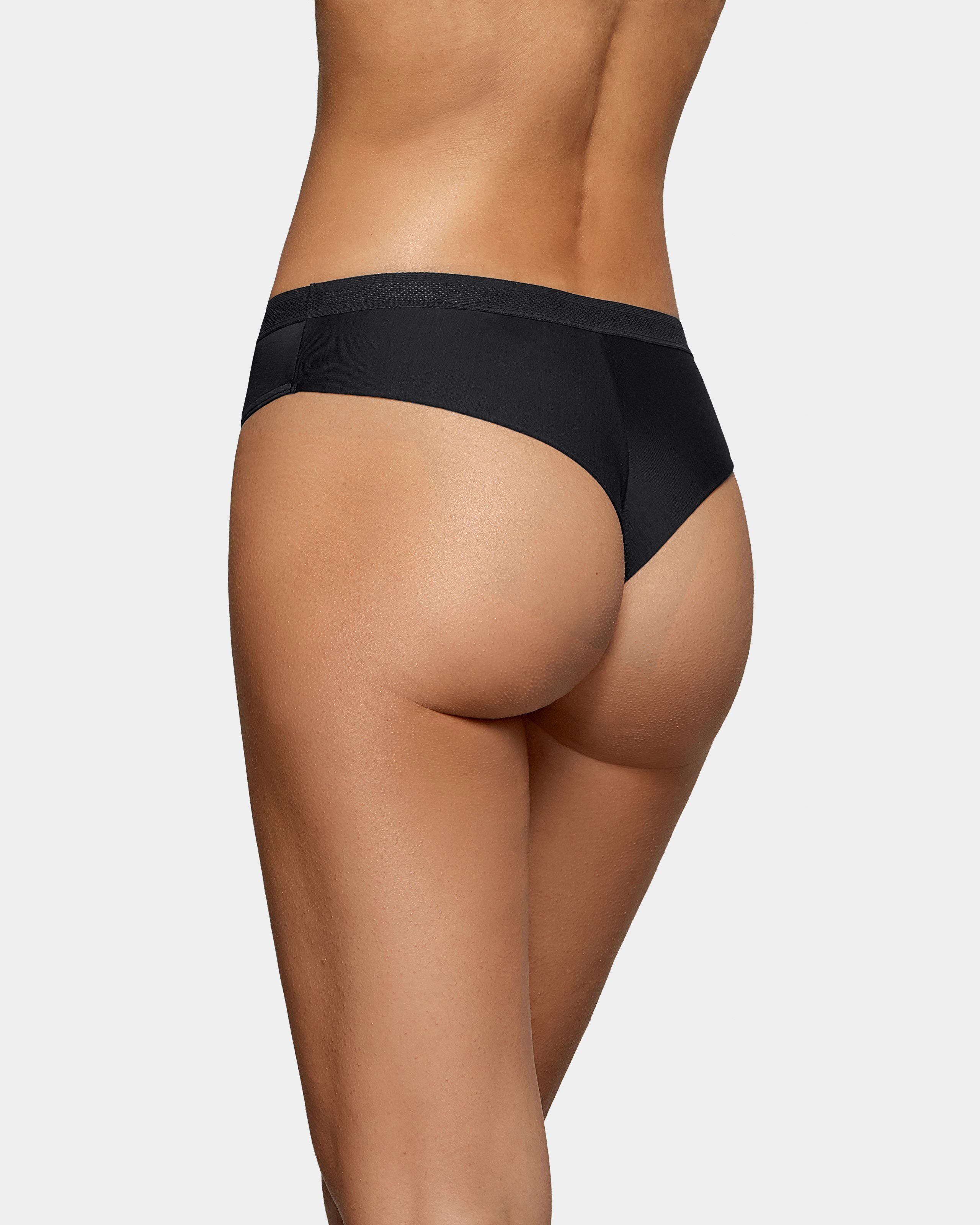Tanga lisa con cintura perforada - Impetus - Negro Negro-2
