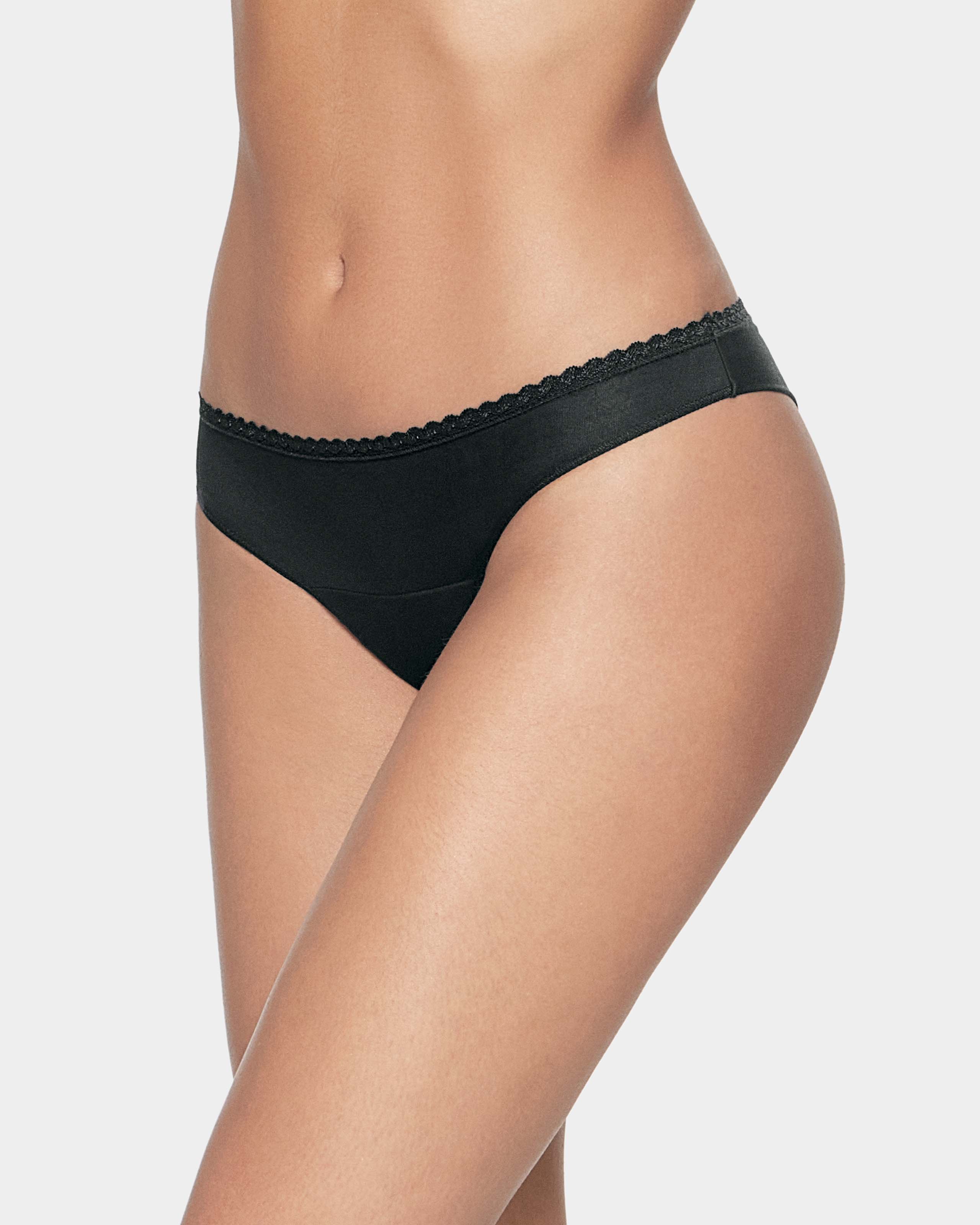 Tanga flujos diarios Ecocycle remplazan salvaslips - Impetus - Negro Negro-1