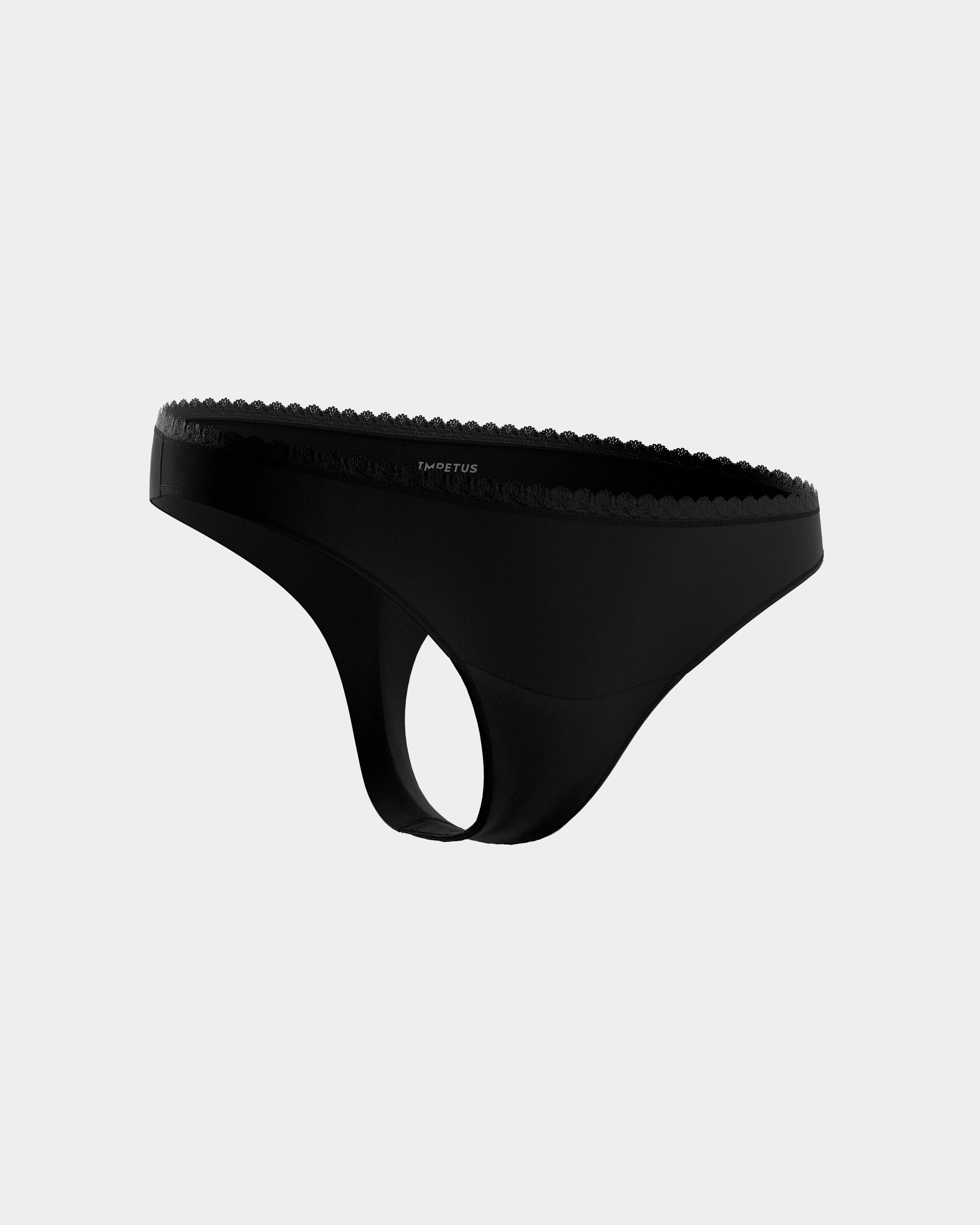 Tanga flujos diarios Ecocycle remplazan salvaslips - Impetus - Negro Negro-3