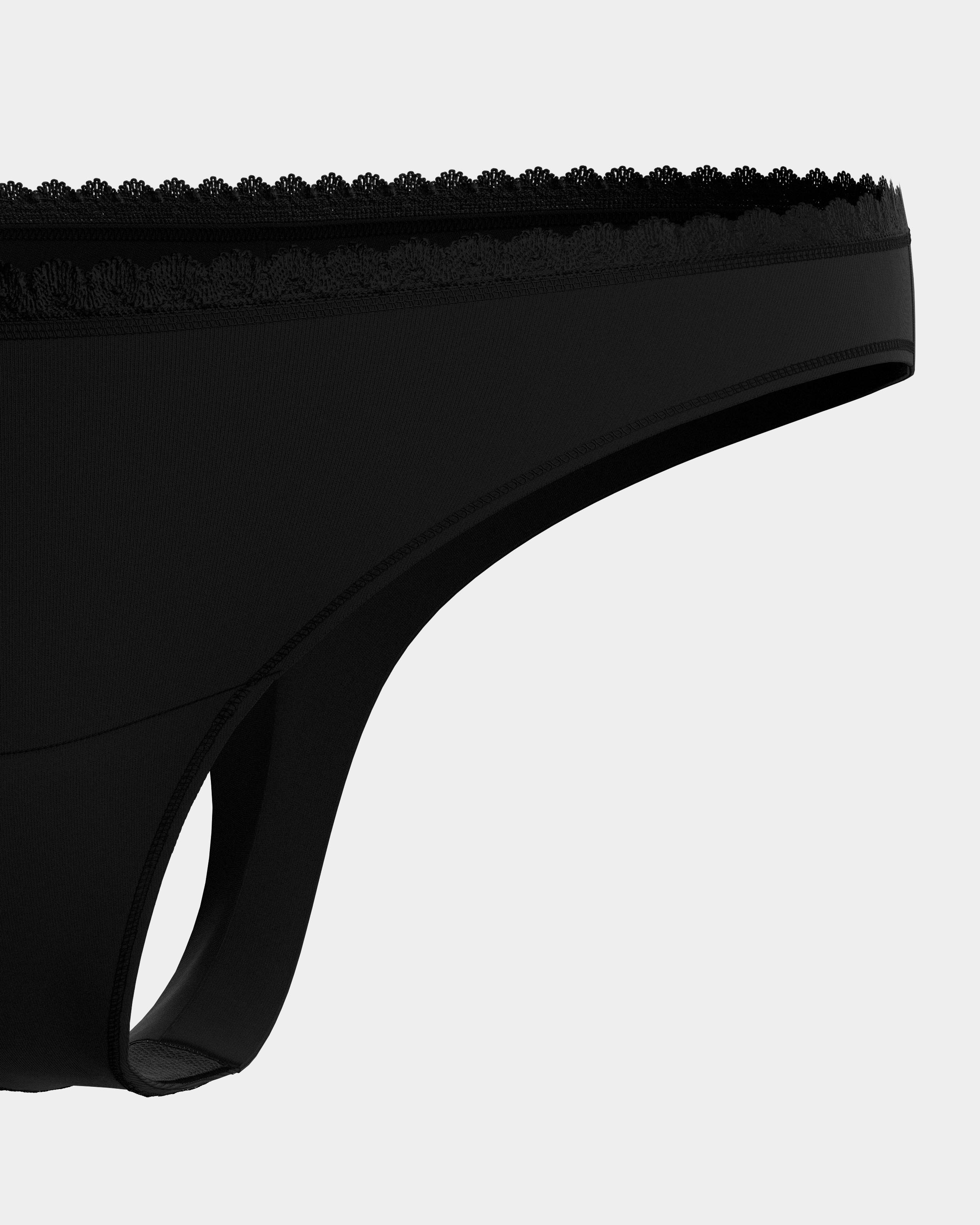 Tanga flujos diarios Ecocycle remplazan salvaslips - Impetus - Negro Negro-6