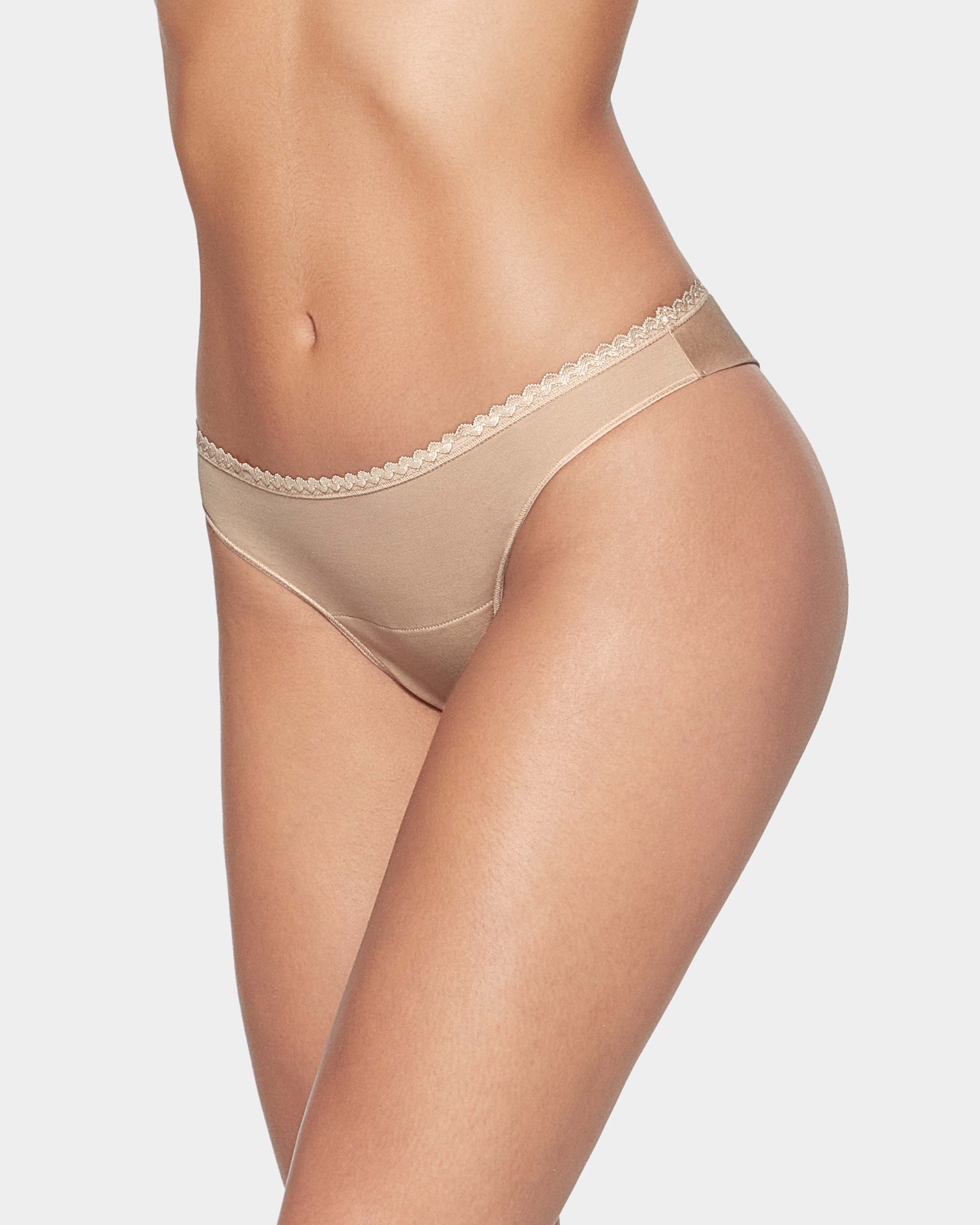 Tanga flujos diarios Ecocycle remplazan salvaslips - Impetus - Beige Beige-1