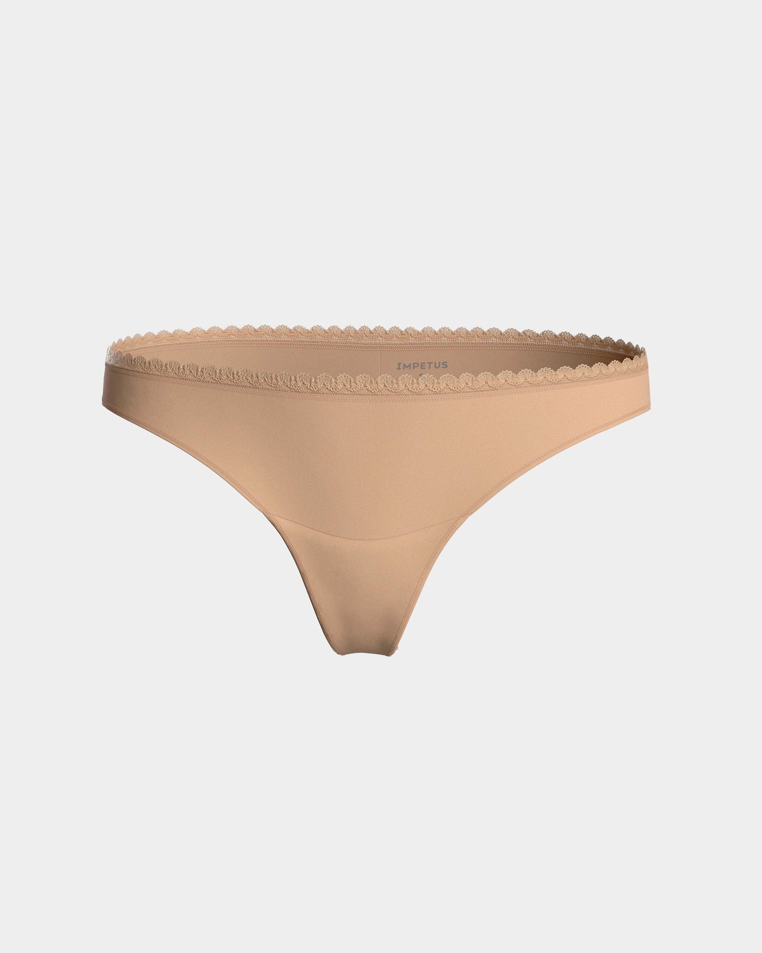 Tanga flujos diarios Ecocycle remplazan salvaslips - Impetus - Beige Beige-3
