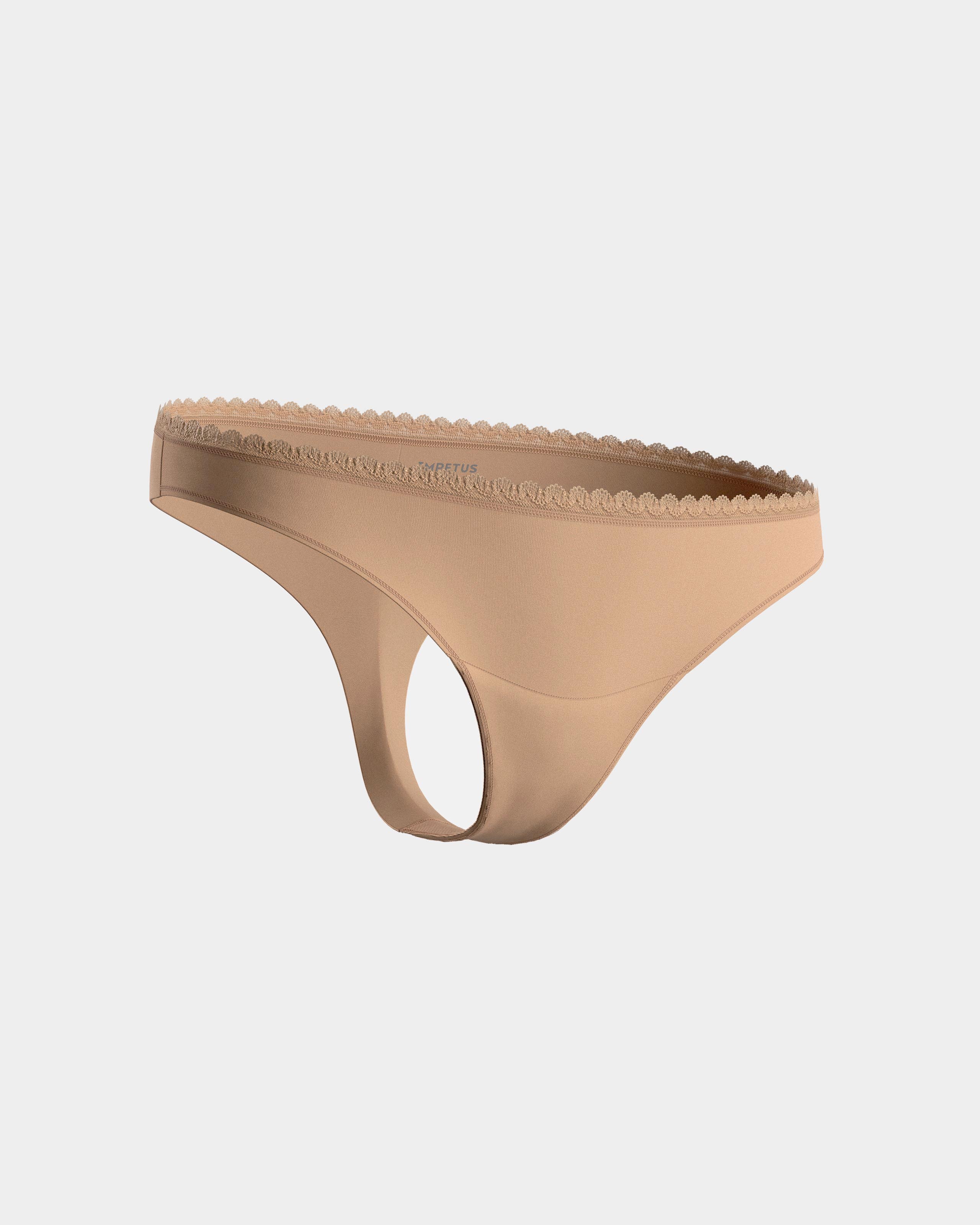 Tanga flujos diarios Ecocycle remplazan salvaslips - Impetus - Beige Beige-5