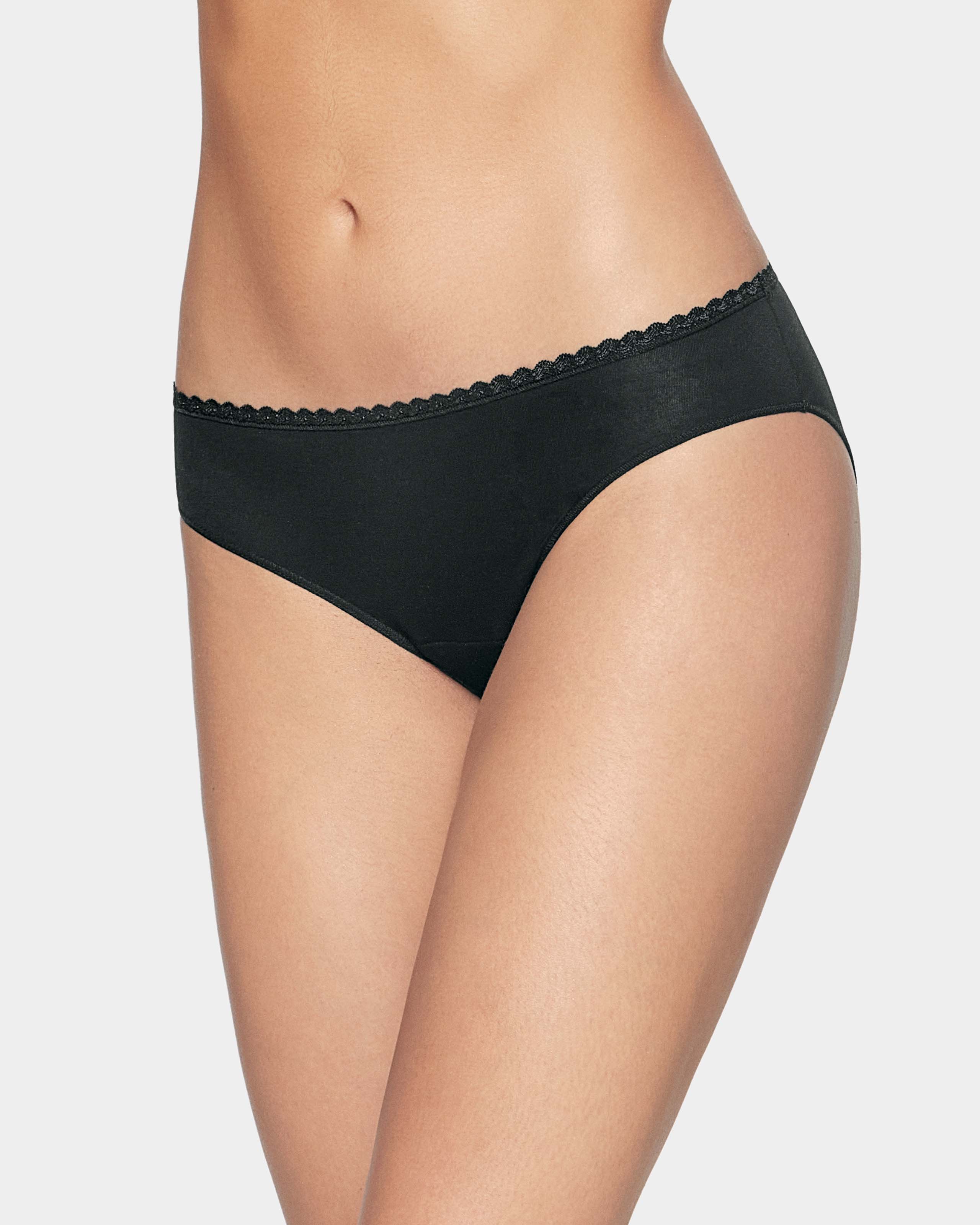 Braga clásica flujos diarios Ecocycle remplazan salvaslips - Impetus - Negro Negro-1