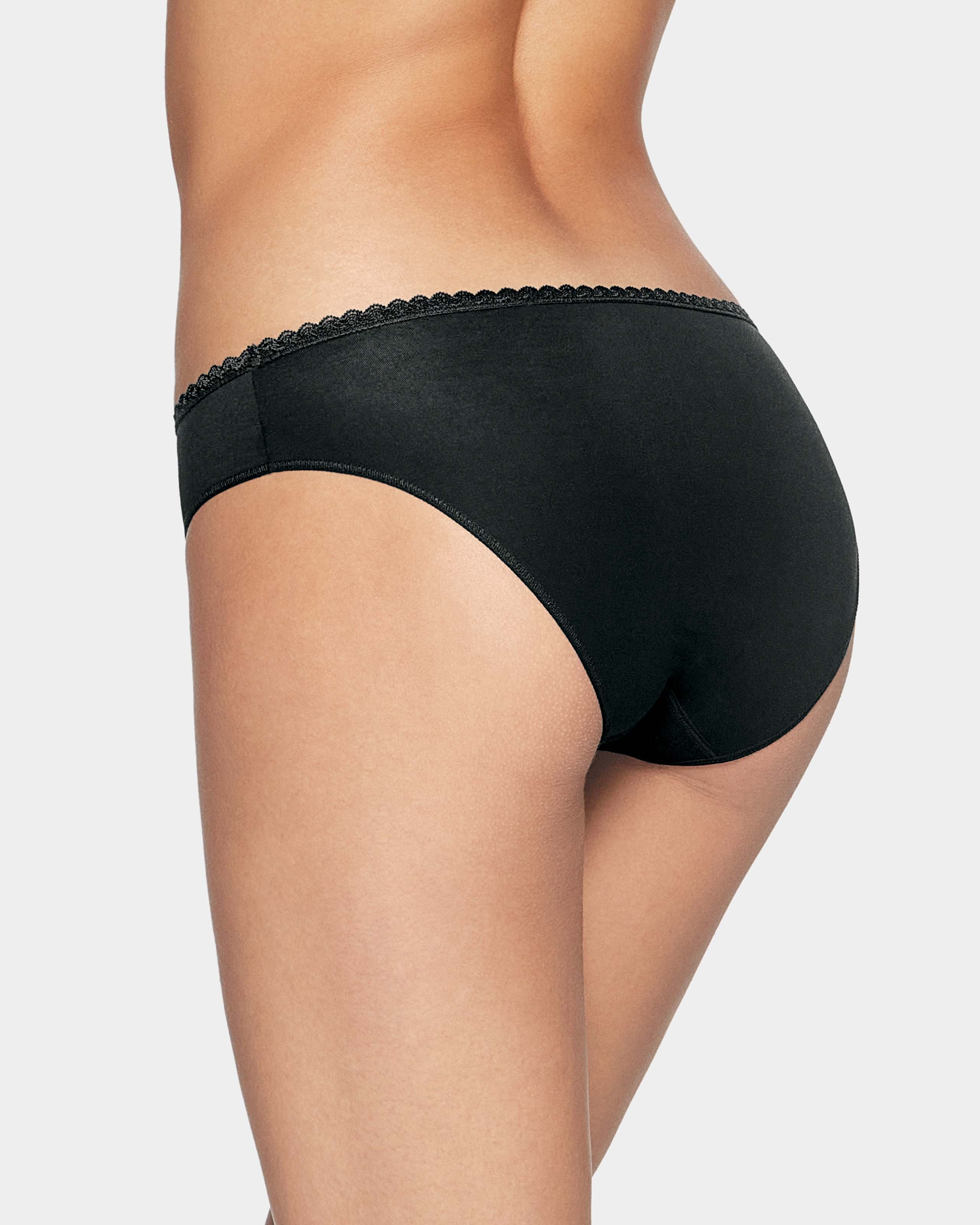 Braga clásica flujos diarios Ecocycle remplazan salvaslips - Impetus - Negro Negro-2