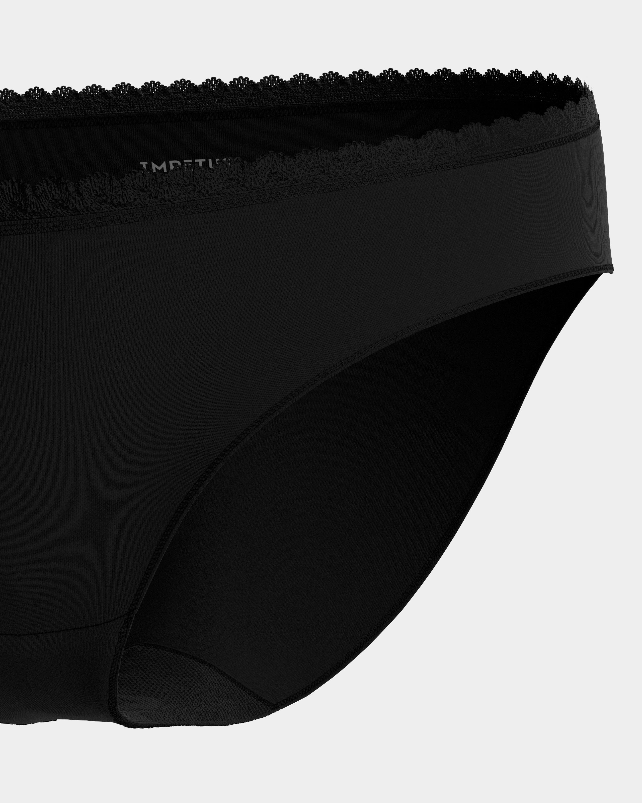 Braga clásica flujos diarios Ecocycle remplazan salvaslips - Impetus - Negro Negro-4