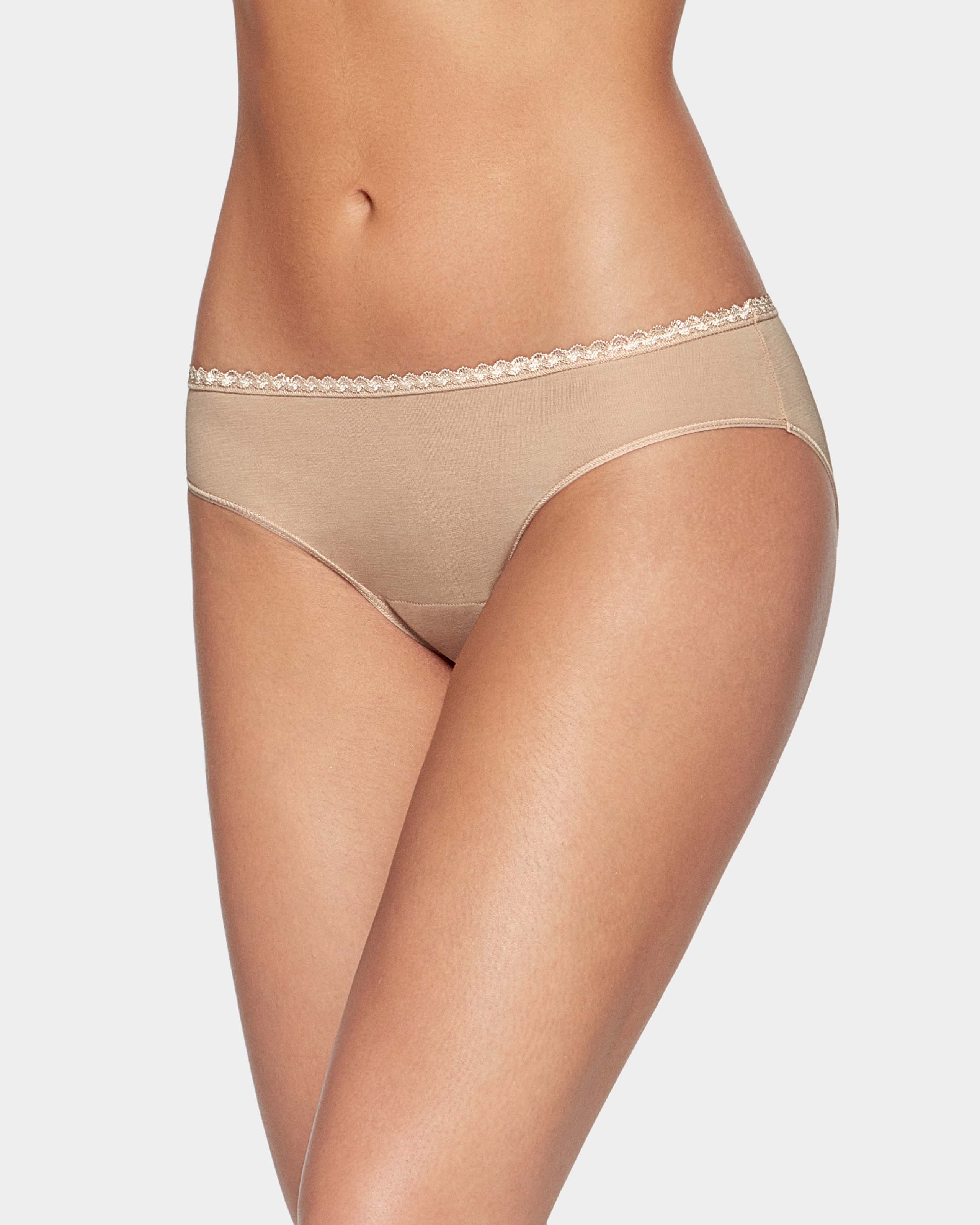 Braga clásica flujos diarios Ecocycle remplazan salvaslips - Impetus - Beige Beige-1