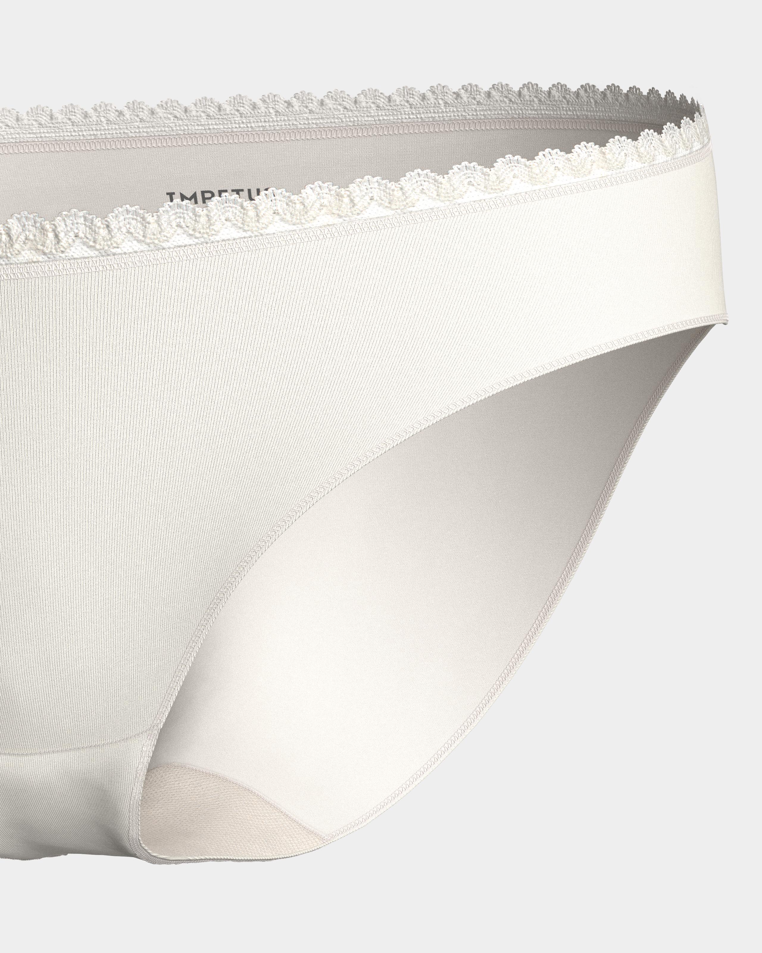 Braga clásica flujos diarios Ecocycle remplazan salvaslips - Impetus - Blanco Blanco-6