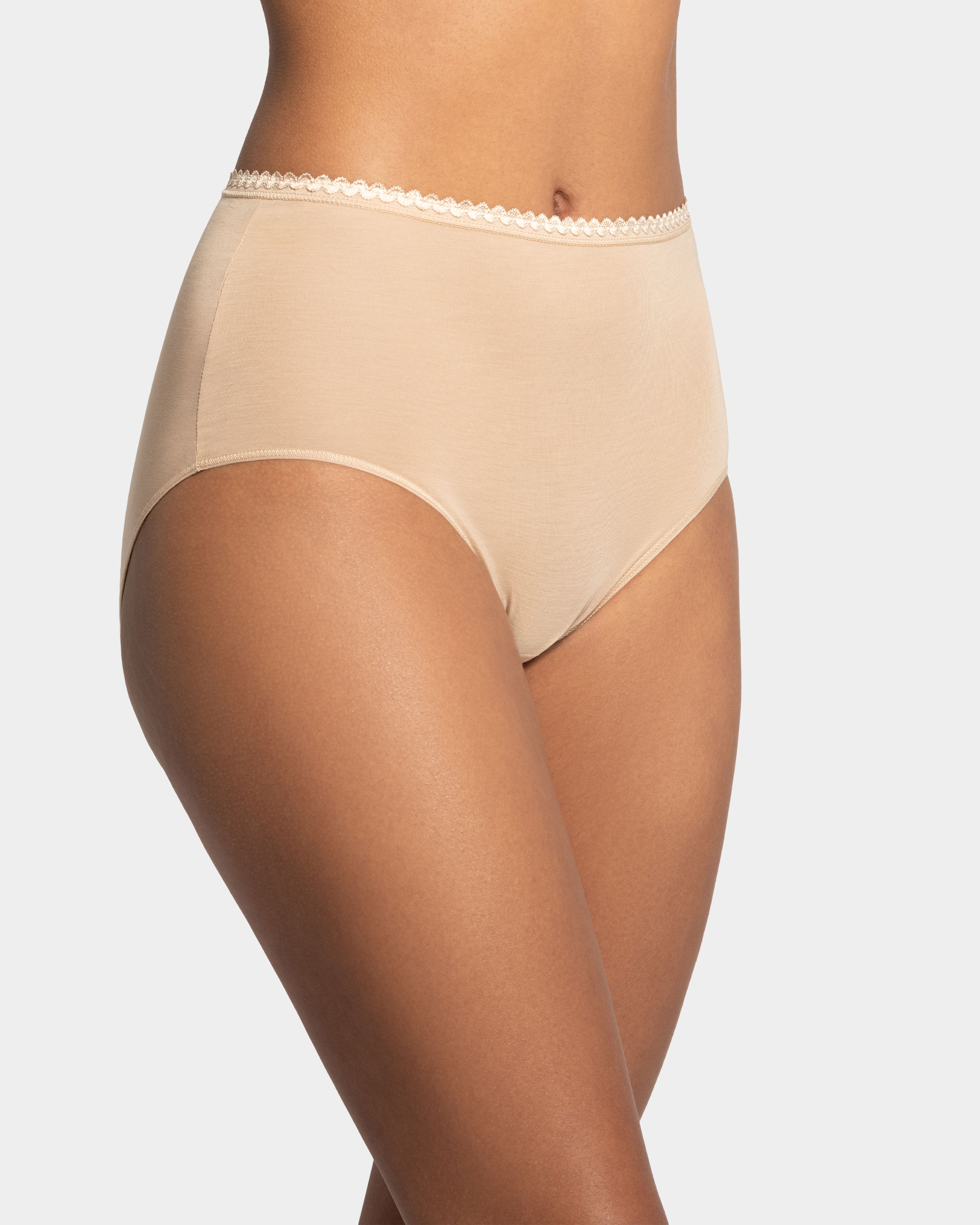 Braga alta flujos diarios Ecocycle remplazan salvaslips - Impetus - Beige Beige-1