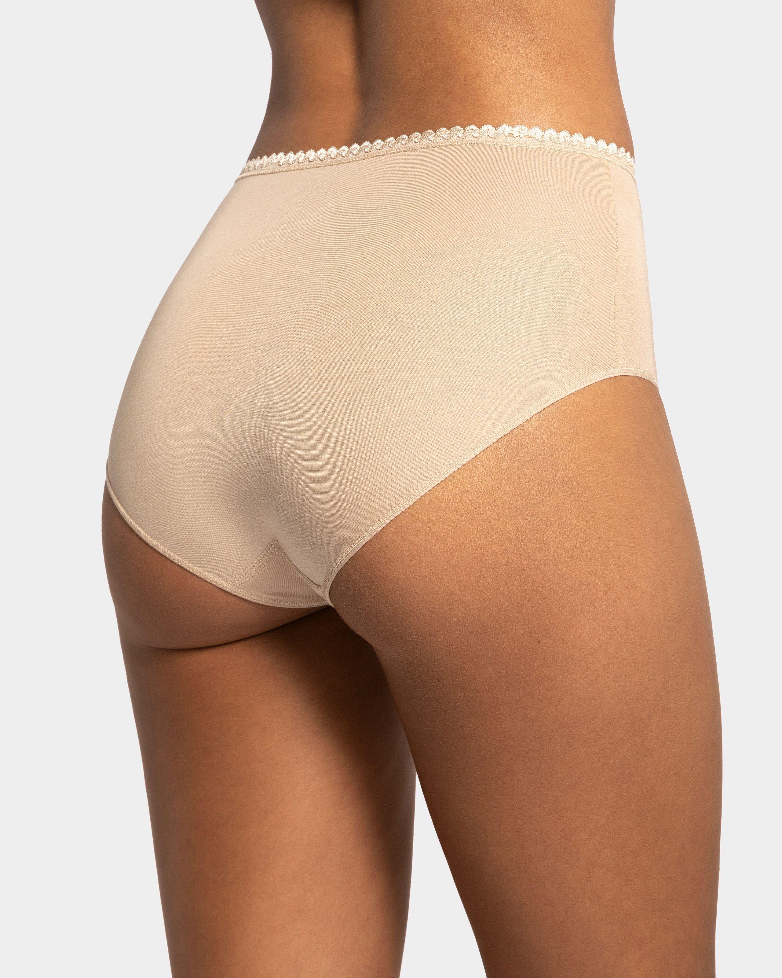 Braga alta flujos diarios Ecocycle remplazan salvaslips - Impetus - Beige Beige-2