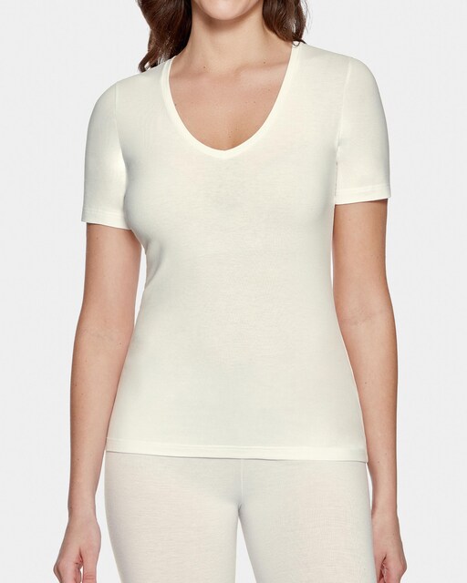 Imagen 0 de Camiseta interior de mujer de manga corta en Lana Lyocell