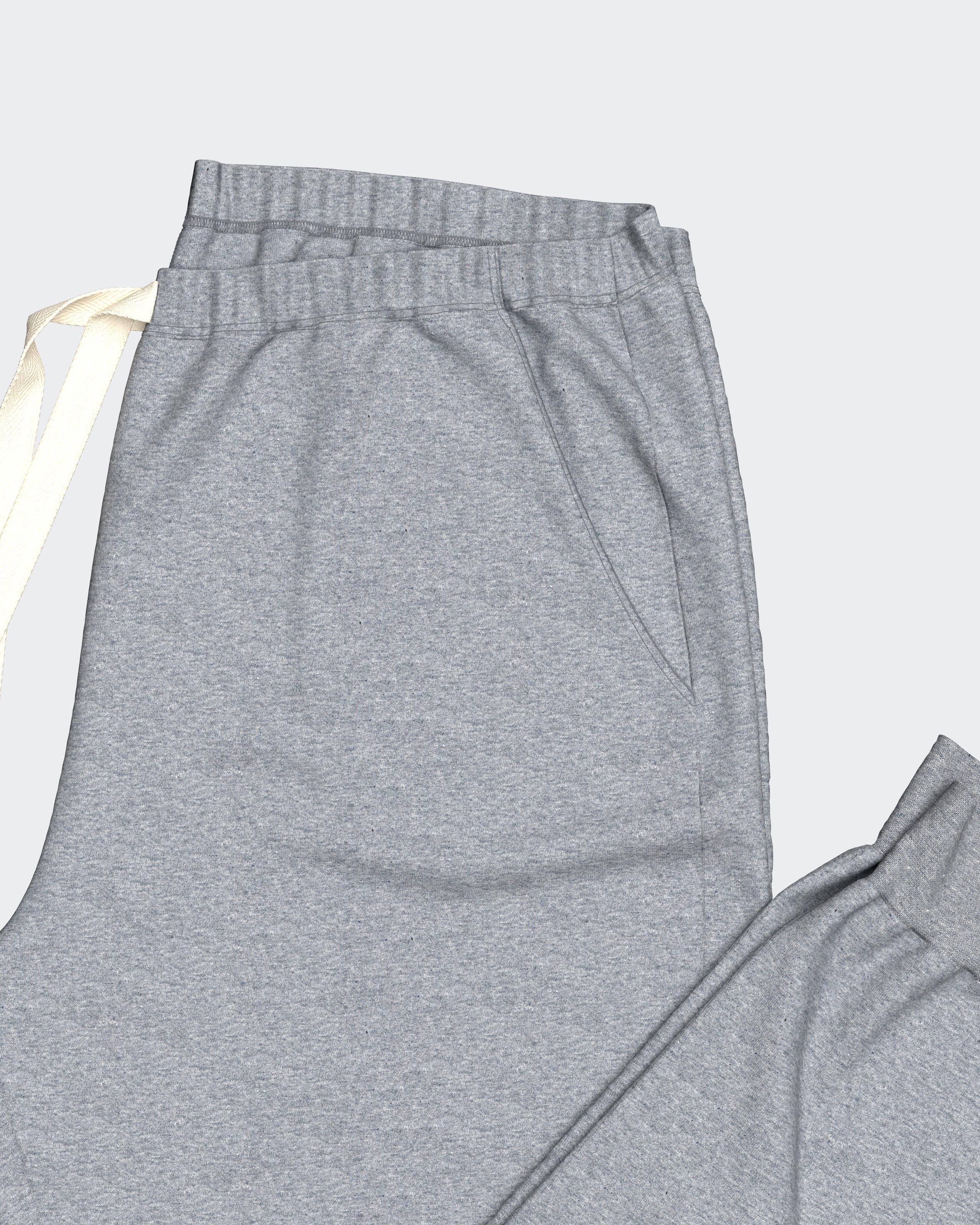 Pijama de mujer largo liso en algodón - Impetus - Gris Gris-5