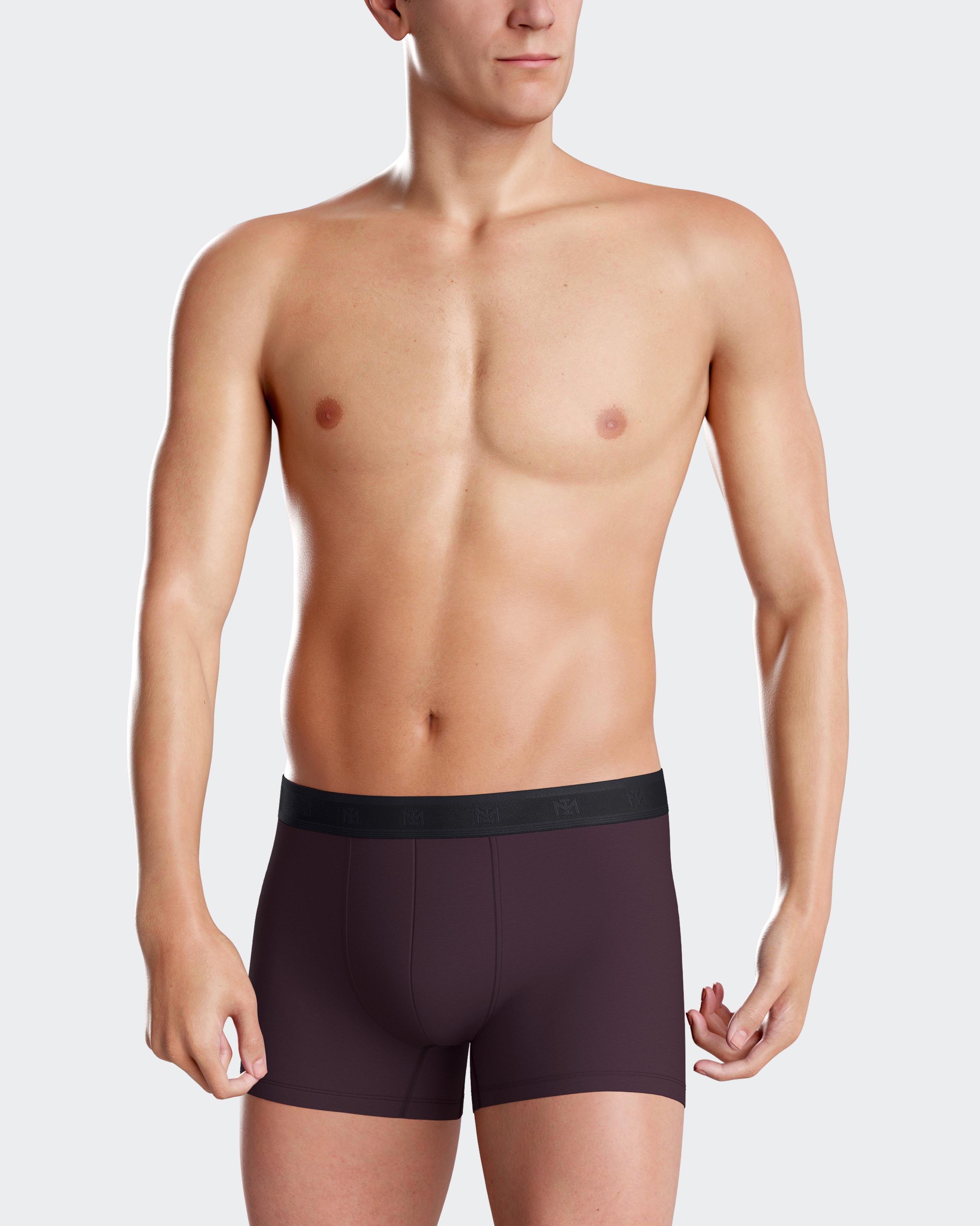 Imagen 0 de Pack de dos bóxers de punto de hombre en varios colores Burdeos