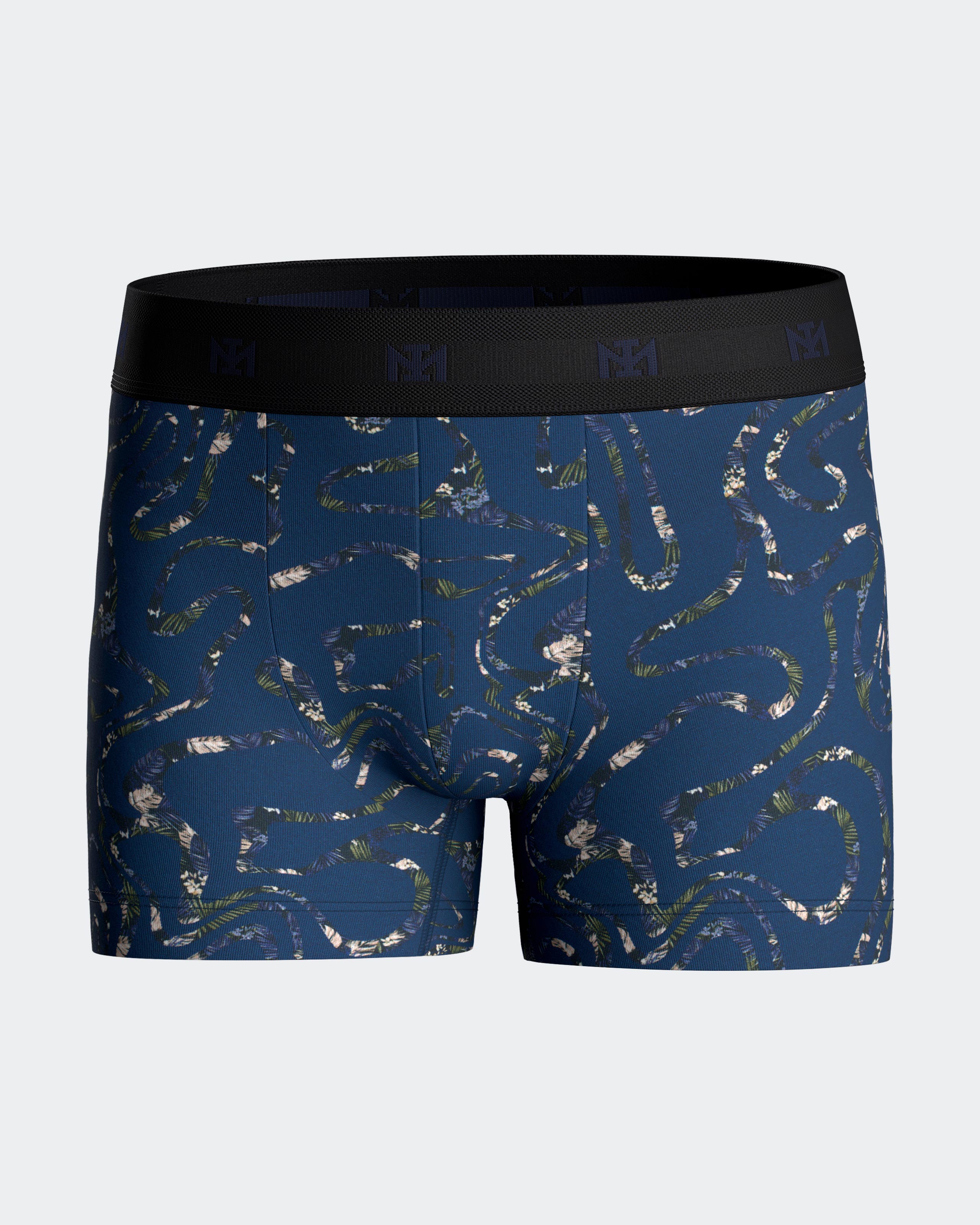 Imagen 0 de Pack 2 boxers de niño liso y estampado en algodón Azul
