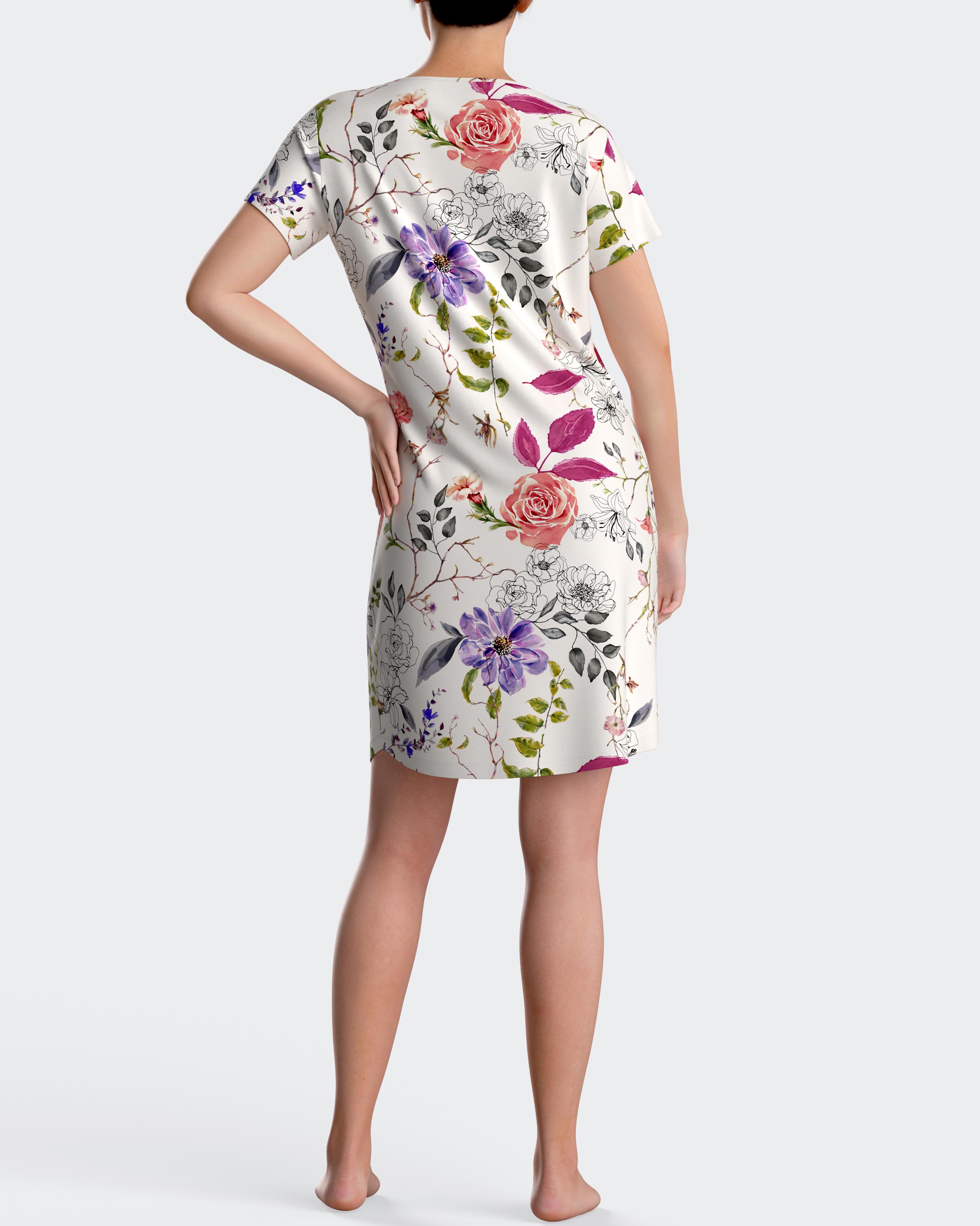 Camisón con estampado floral - Impetus - Multicolor Multicolor-2