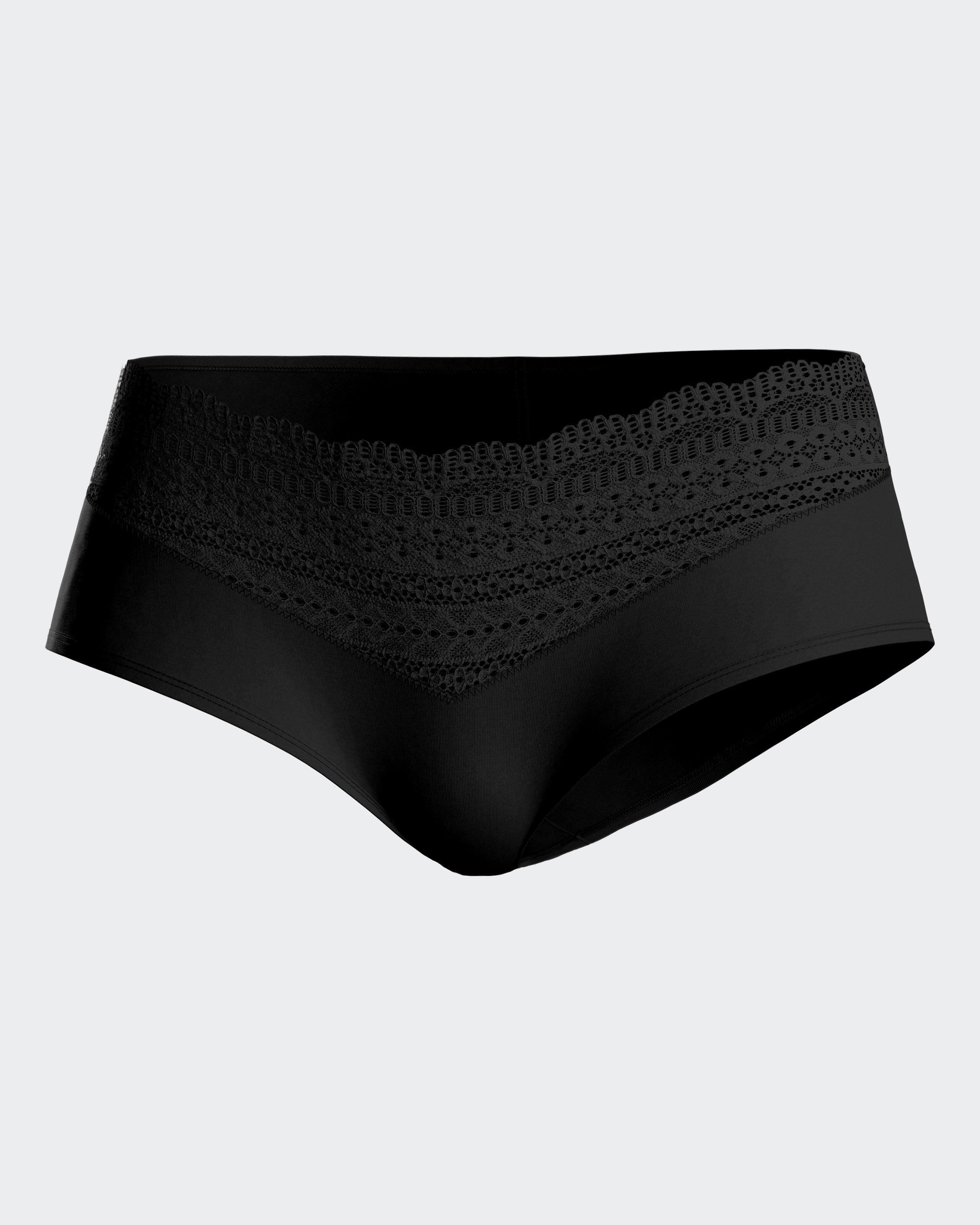 Culotte hipster con encaje - Impetus - Negro Negro-3