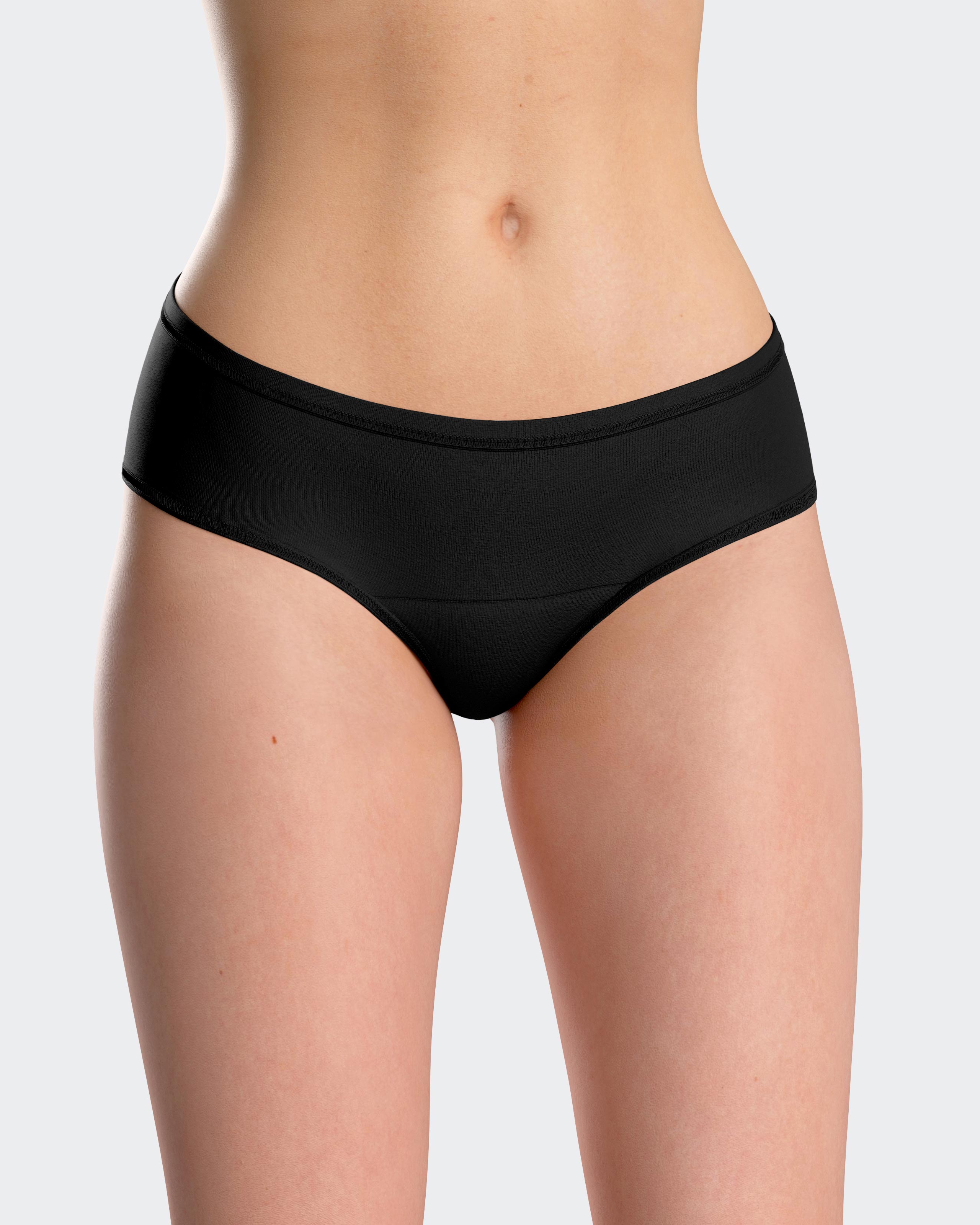 Braga menstrual de absorción alta - Impetus - Negro Negro-1