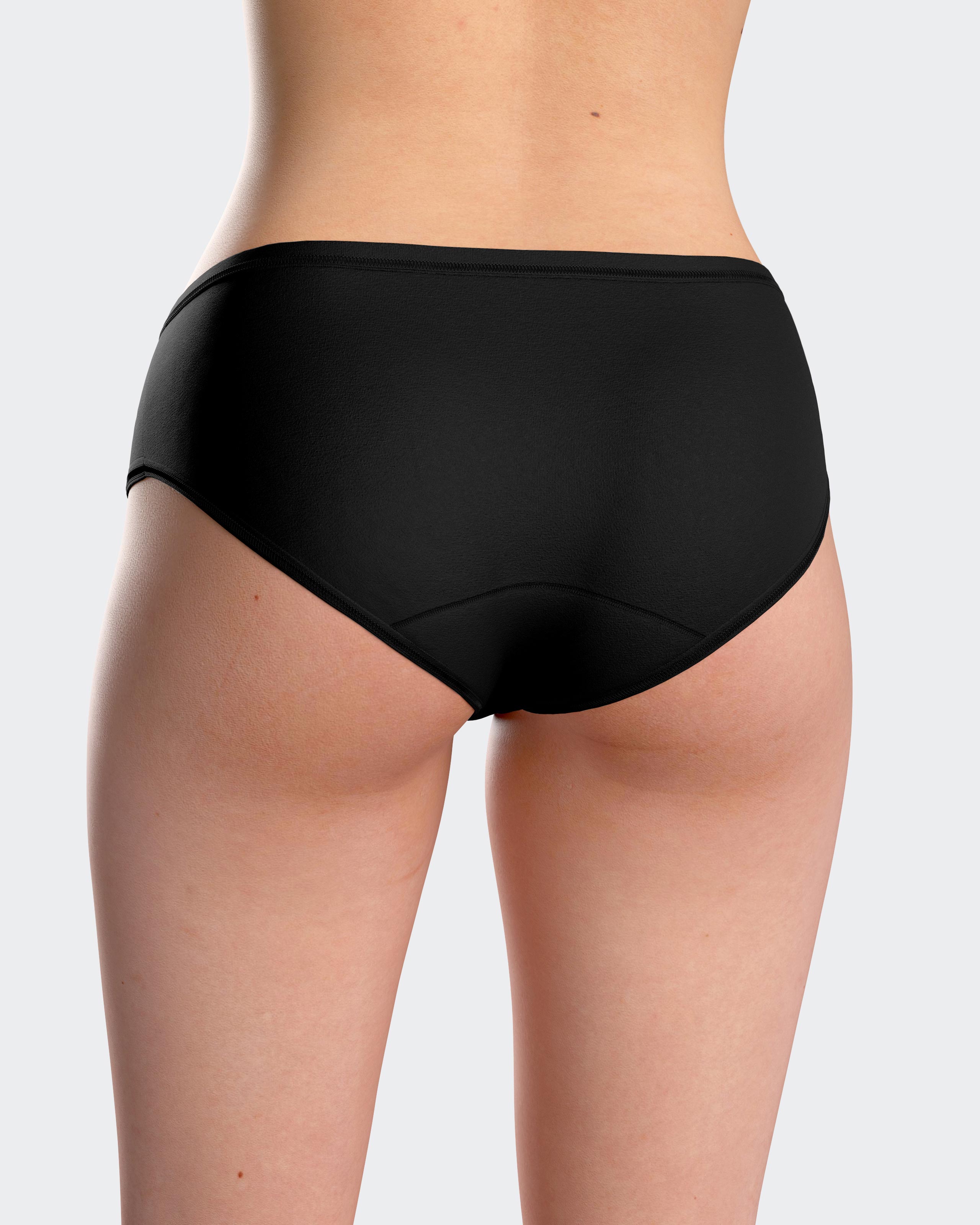 Braga menstrual de absorción alta - Impetus - Negro Negro-3