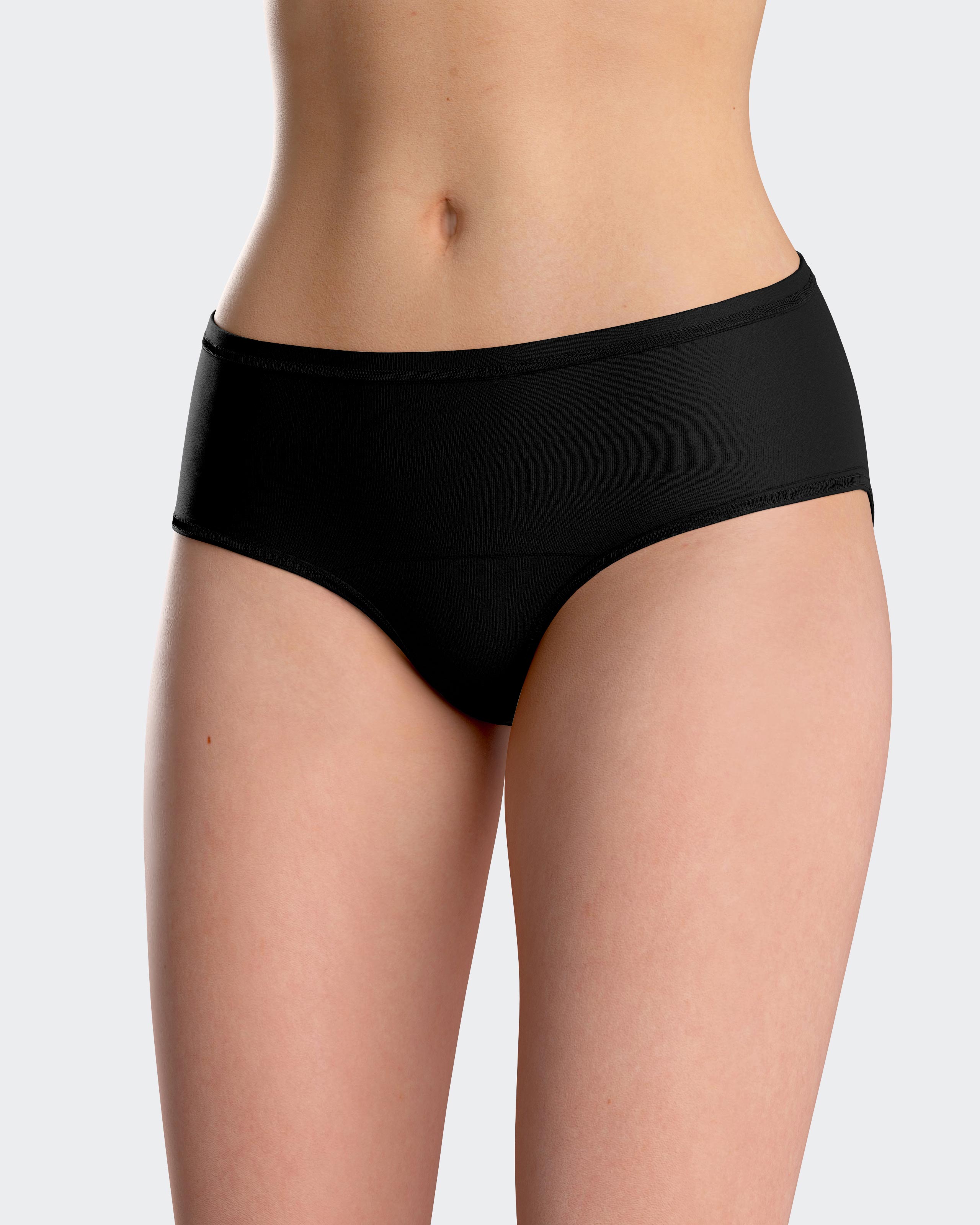 Braga menstrual de absorción alta - Impetus - Negro Negro-1